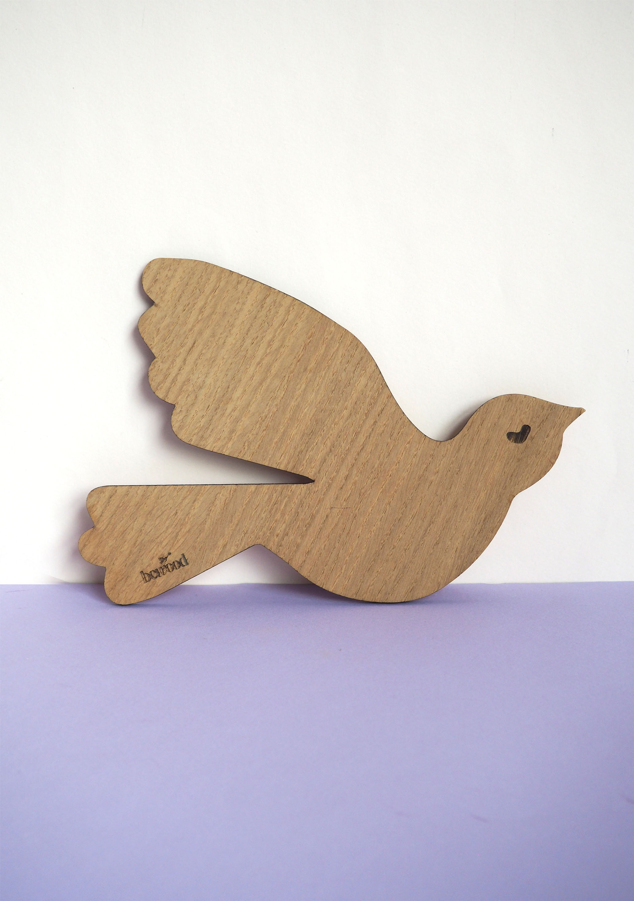 Oiseau bois déco murale