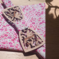 noeud papillon bois aiseau initiale