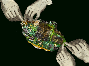 hands working on technology