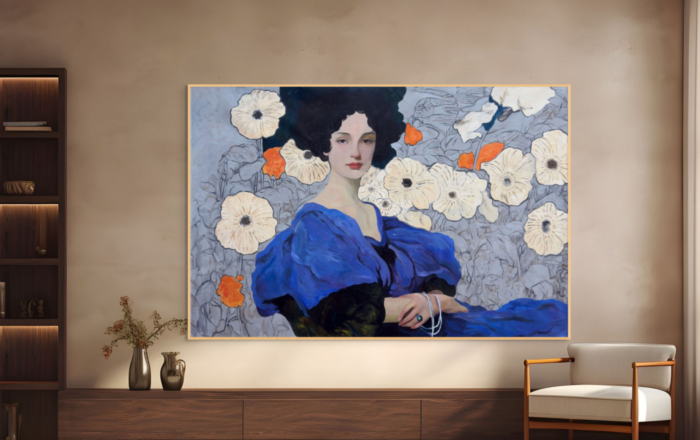 Elegantly sat Painting HUGE PAINTING