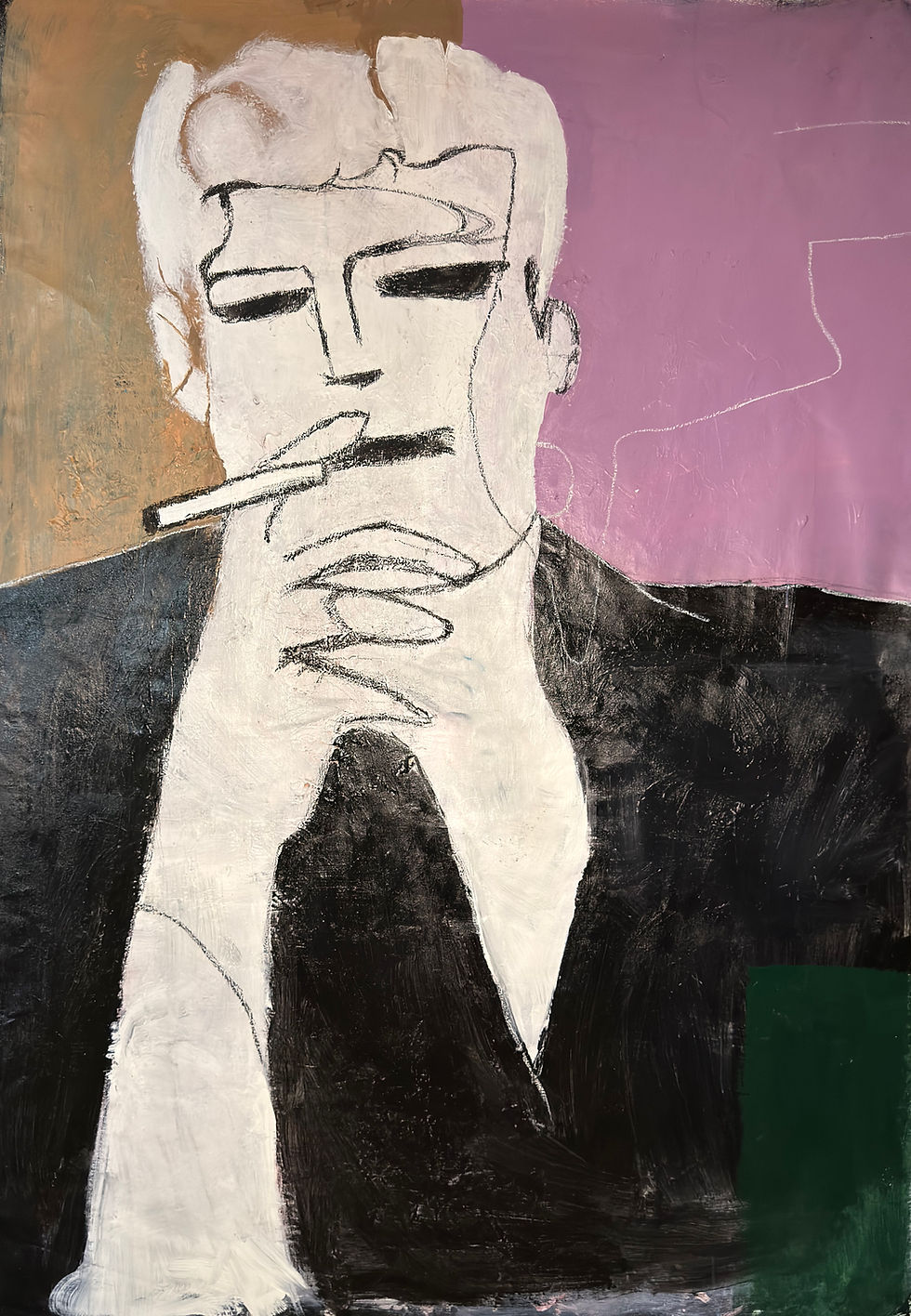 Thumbnail: Midnight Smoker - UNFRAMED CONTEMPORARY Painting