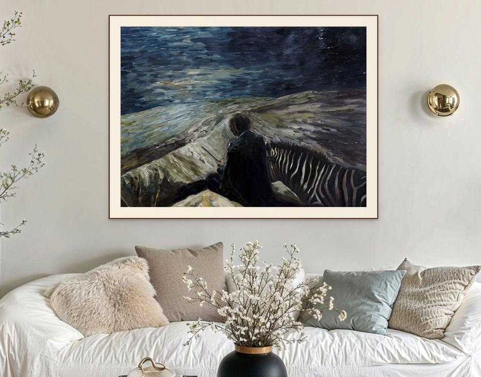 Thumbnail: The zebra and the wanderer  - Limited Edition Print