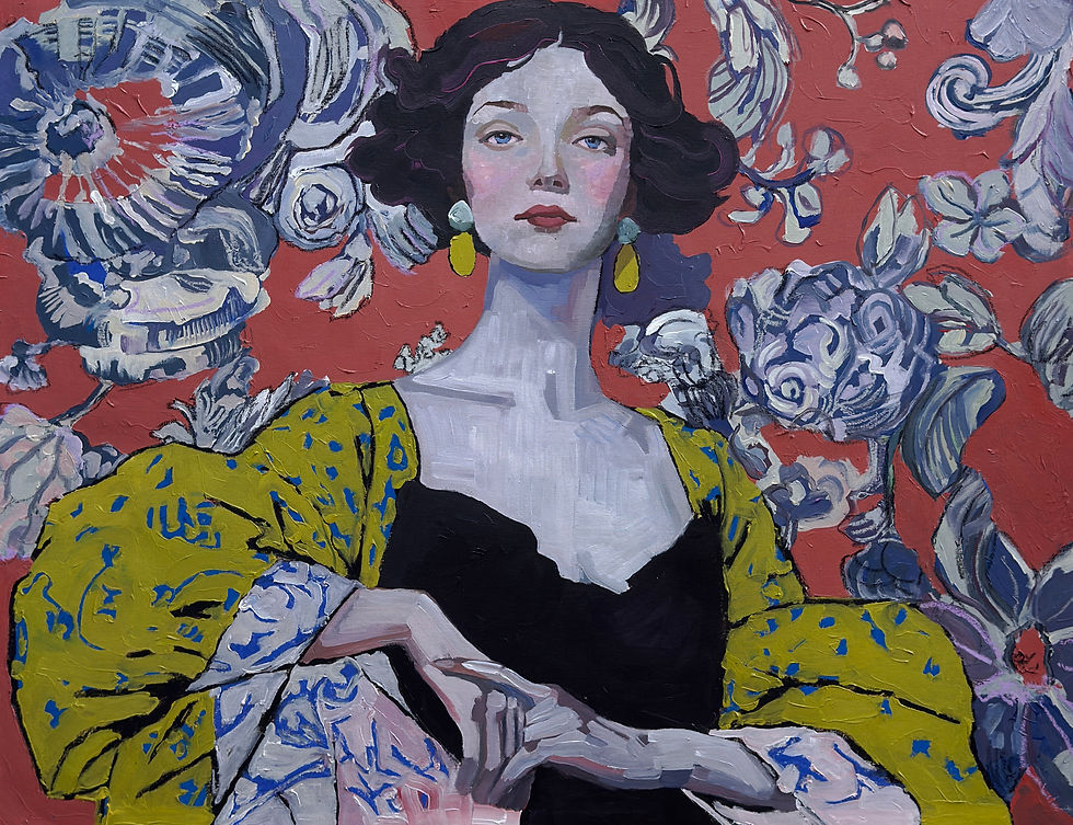 Radiance against red Canvas Print