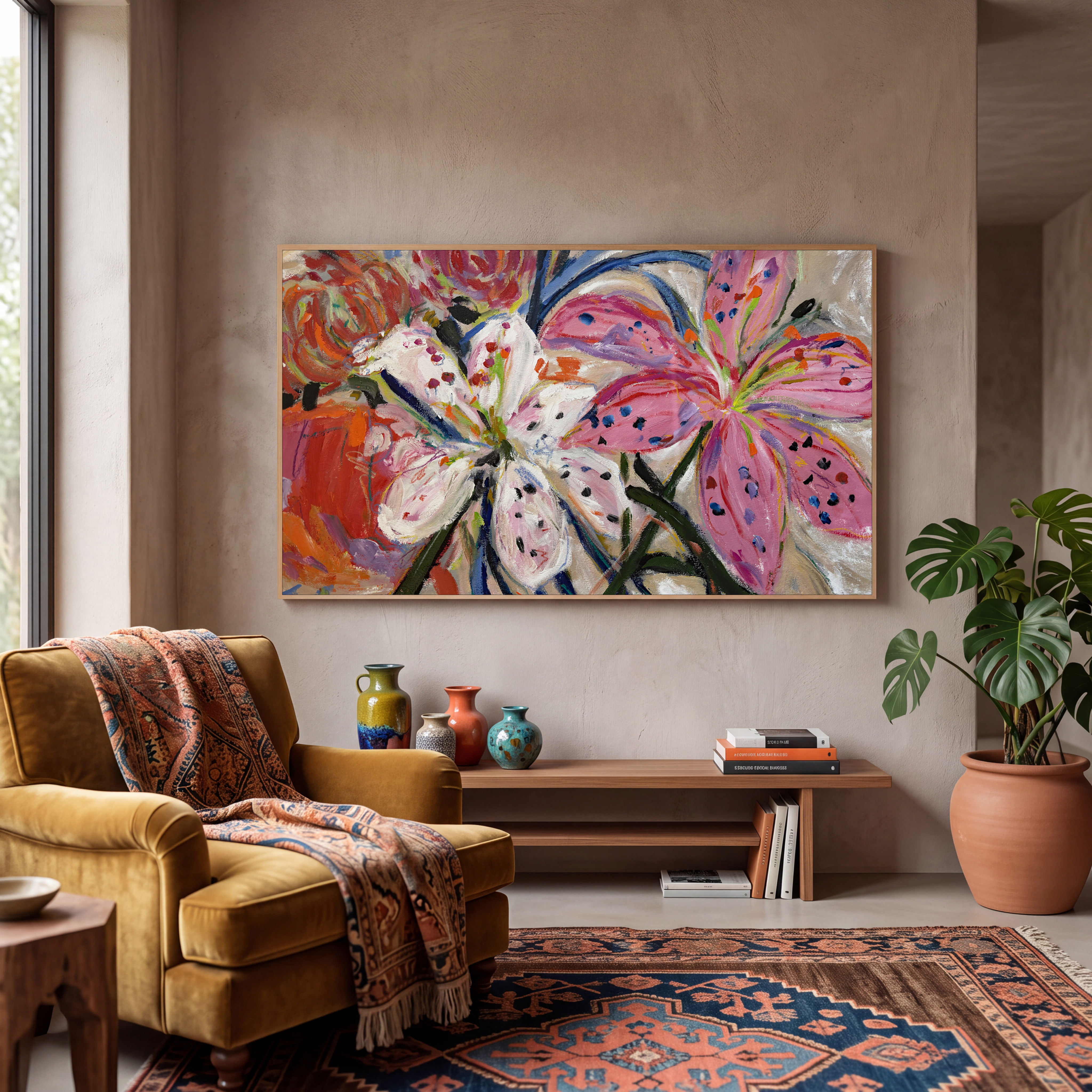 Chromatic Bloom - UNFRAMED CONTEMPORARY Original Painting