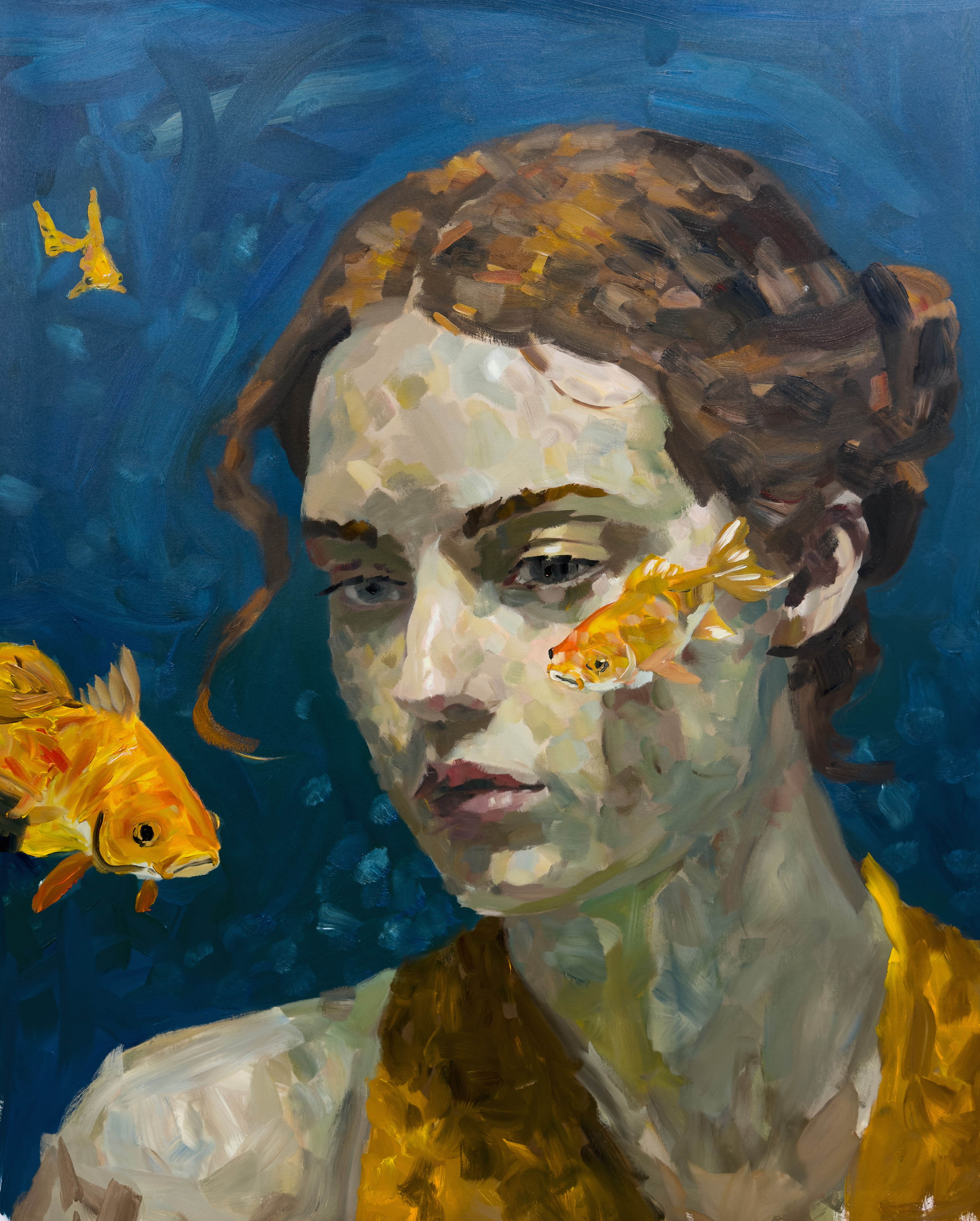 Disassembled in blue Canvas Print