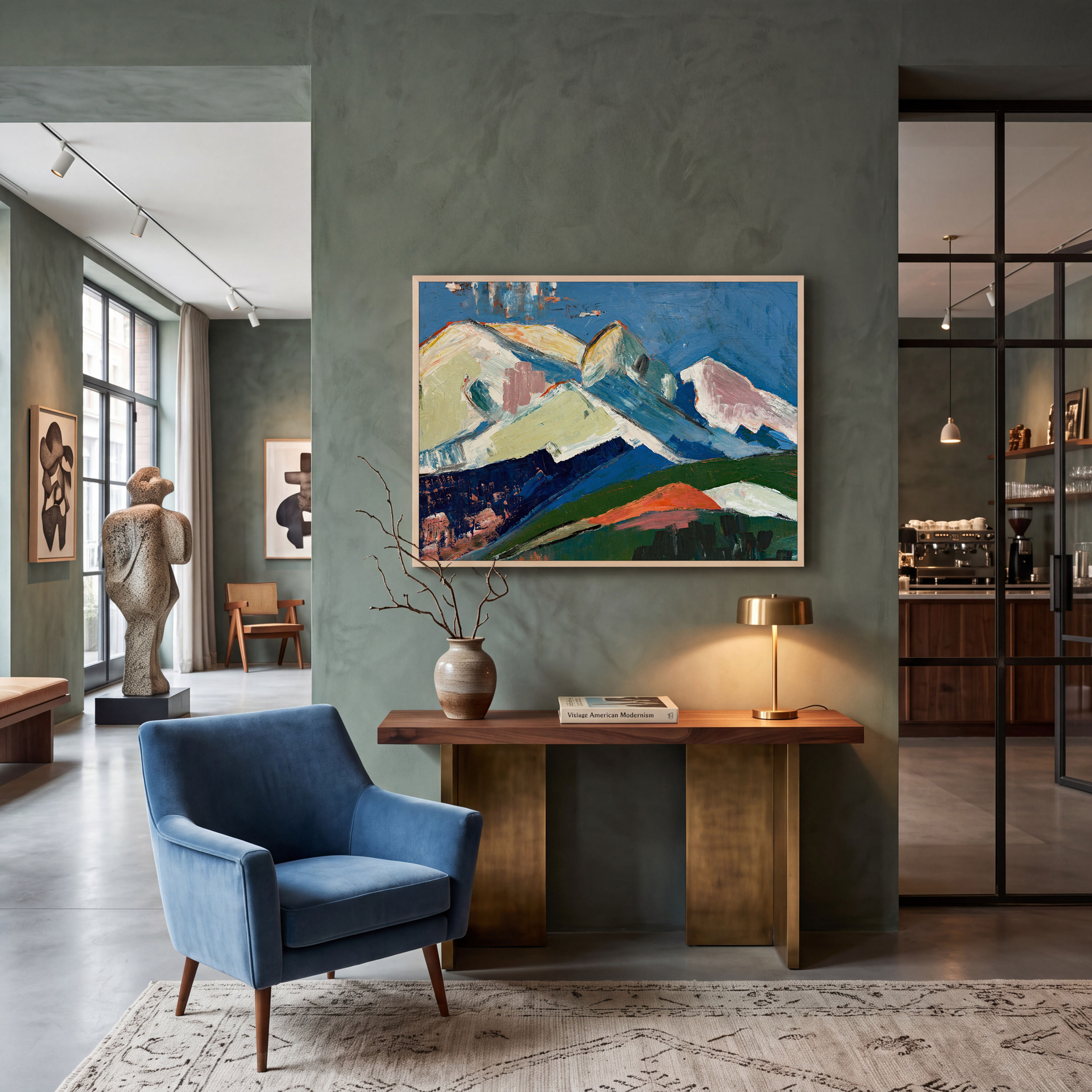 In The Shadows of the Mountain - CONTEMPORARY Original Painting