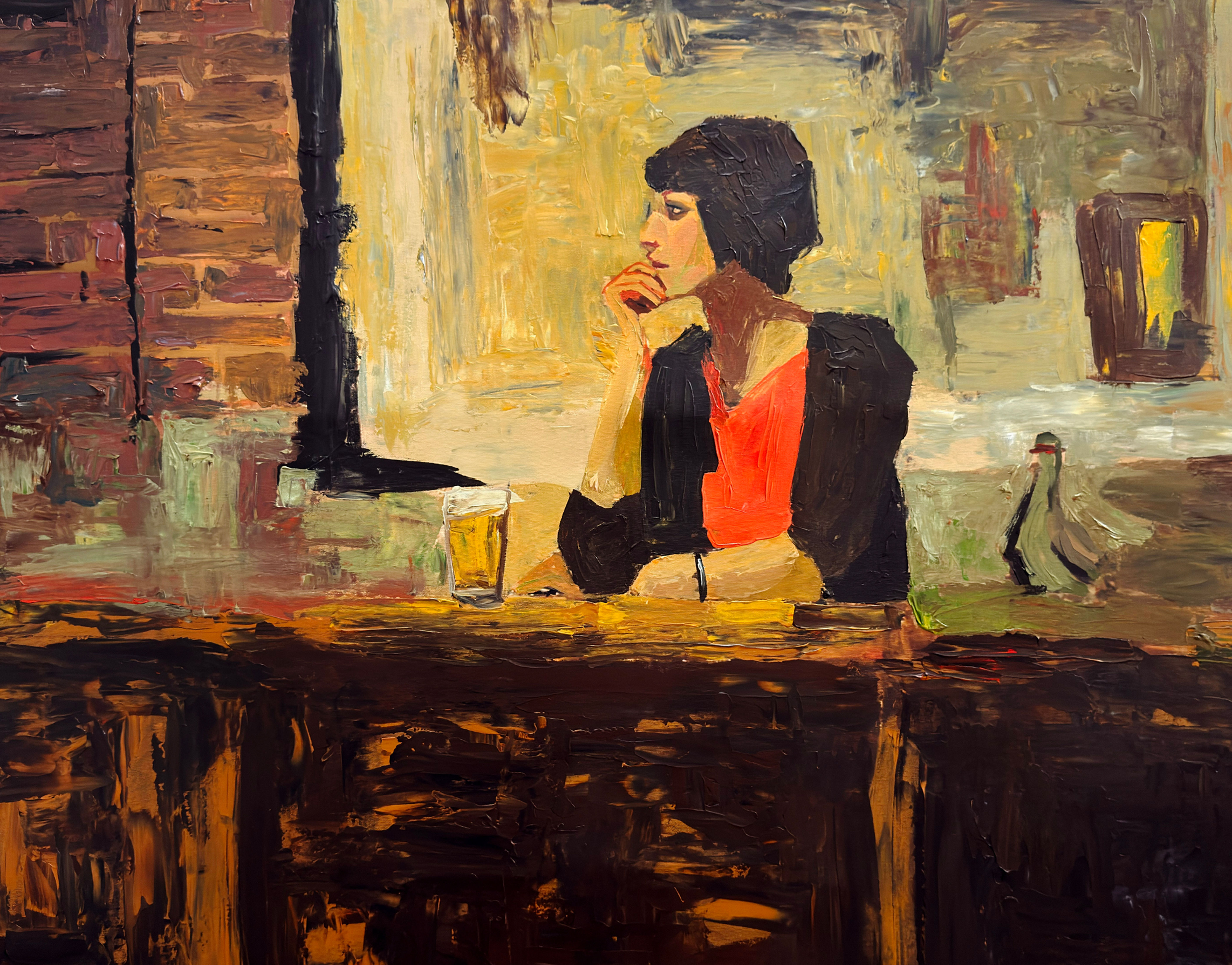 Silent sip  Canvas Print