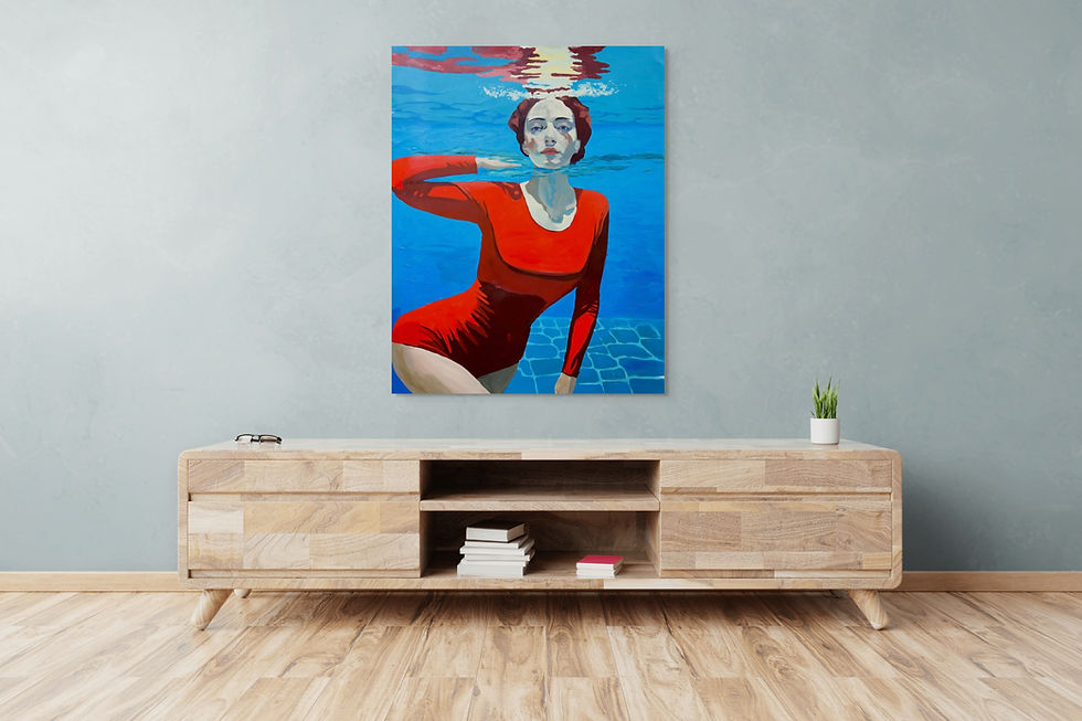 Thumbnail: Deep red  Canvas Print