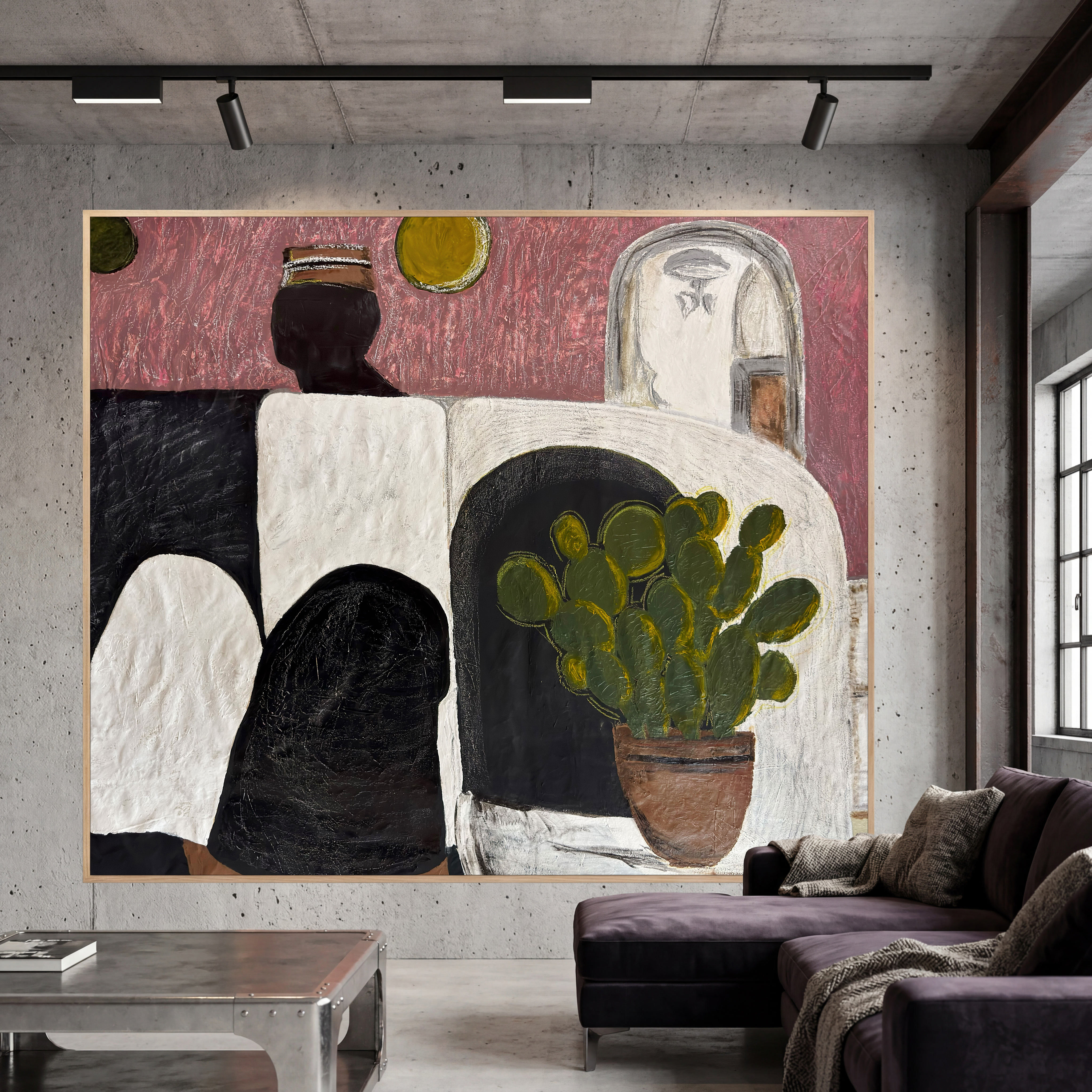Waiting for her Lover - UNFRAMED CONTEMPORARY Painting