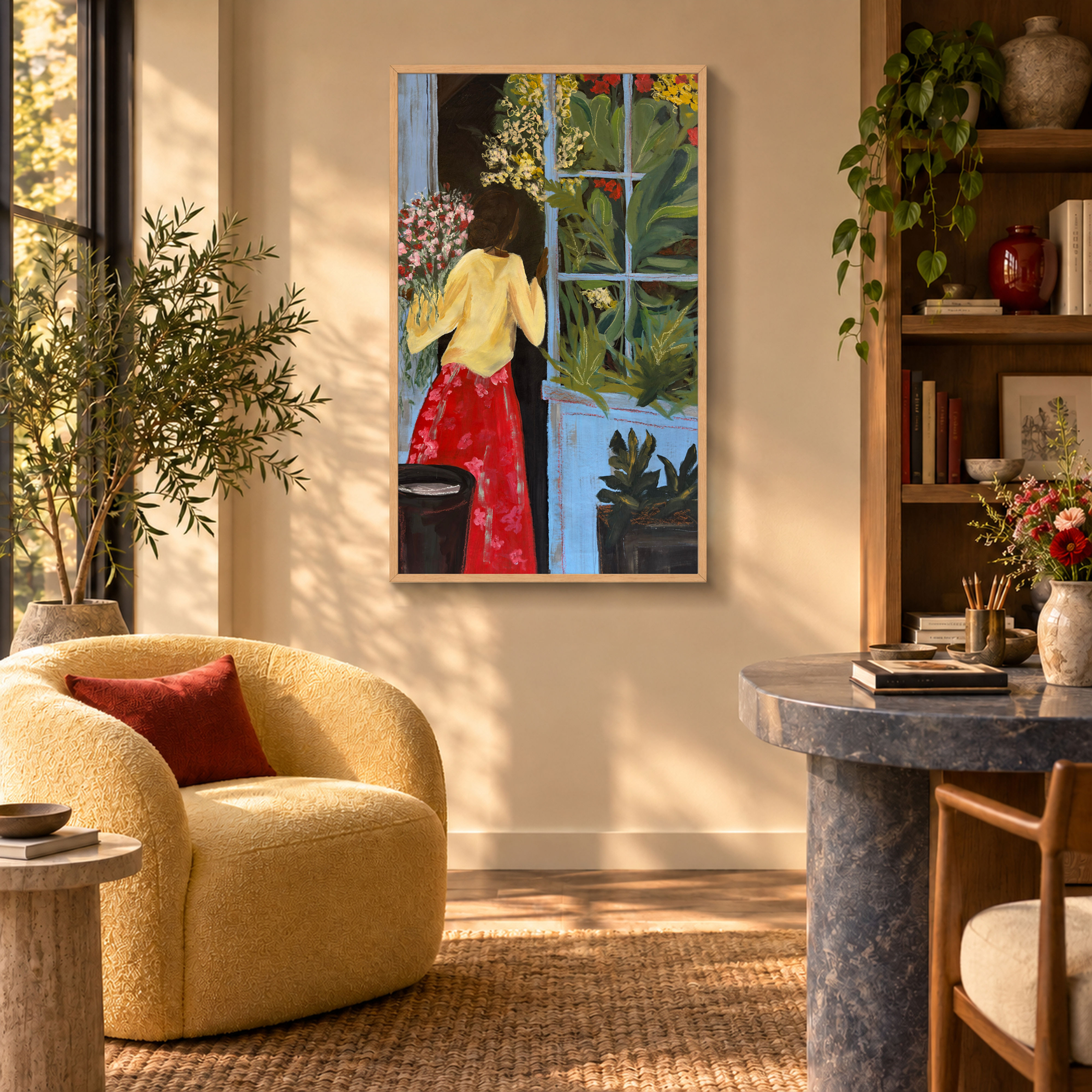 A Doorway in Bloom - UNFRAMED CONTEMPORARY Original Painting