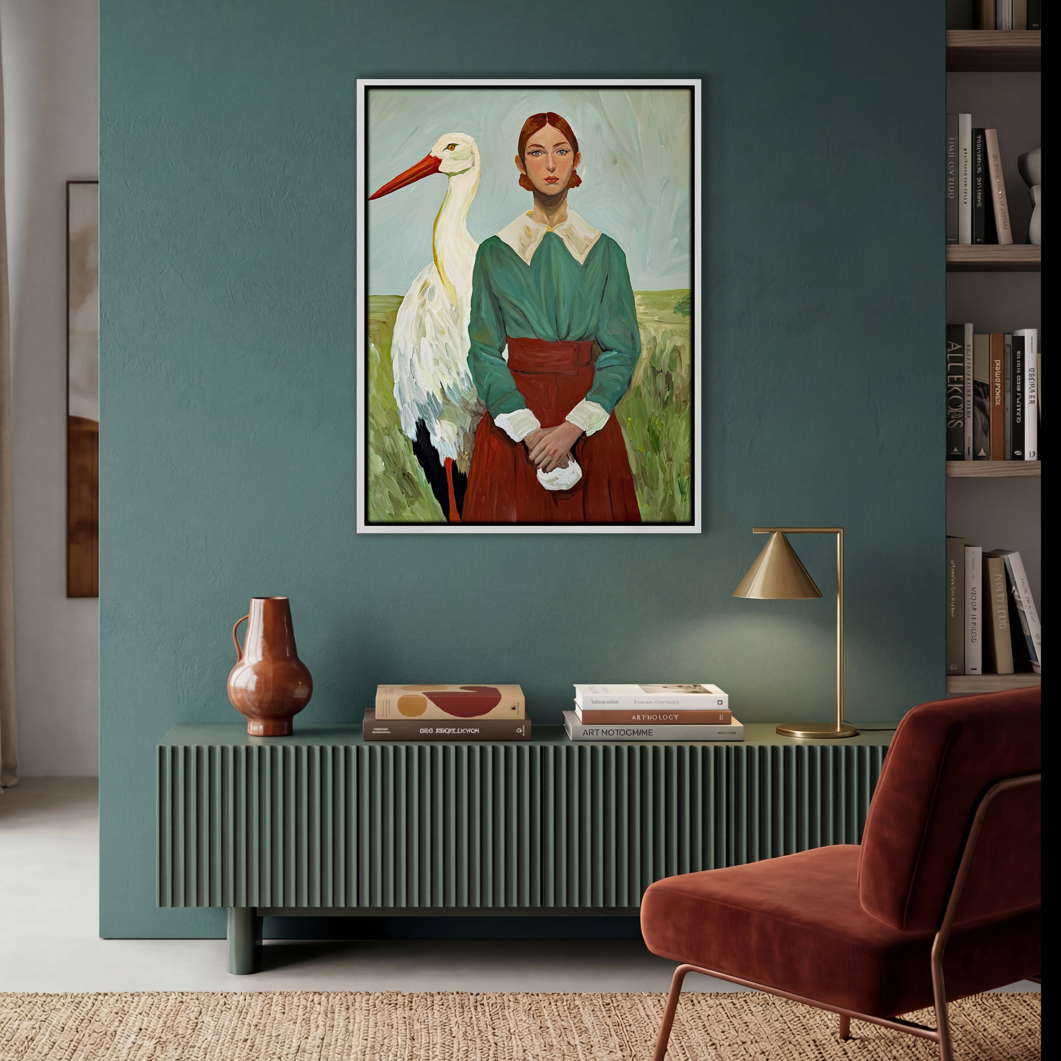 Stork The Protector - Canvas Print