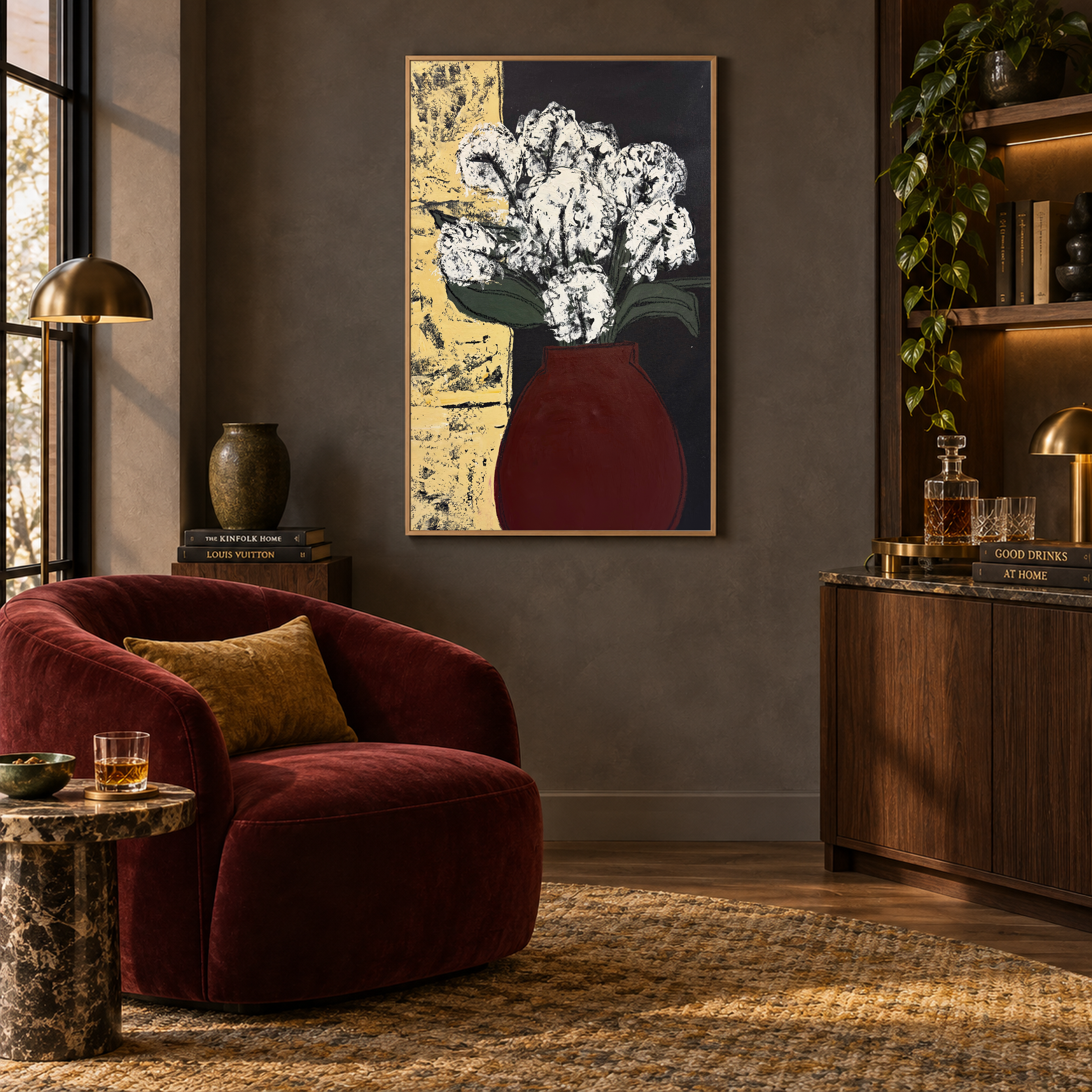 Moonlit Blooms - UNFRAMED CONTEMPORARY Original Painting