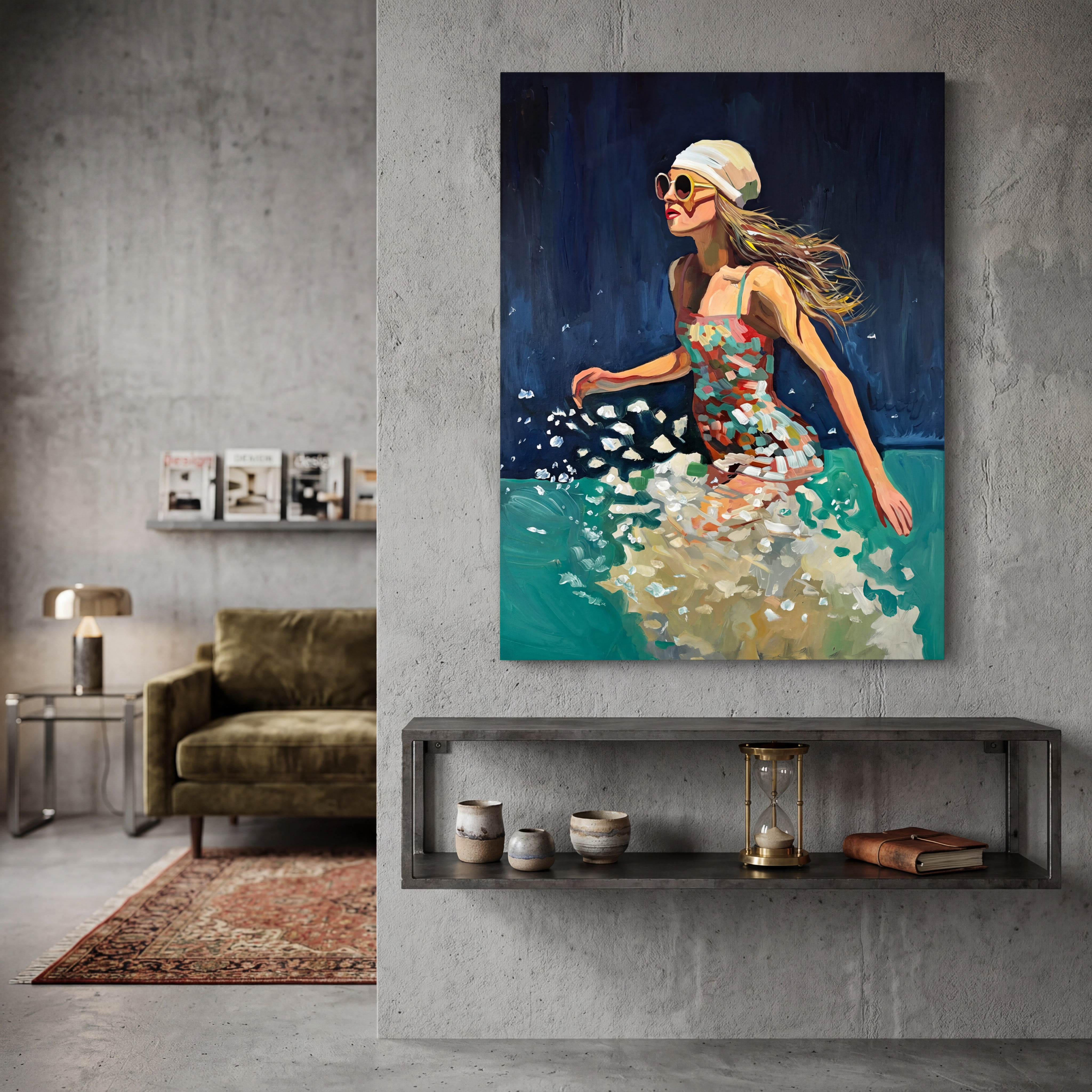 Splash Through Shallows - Collector's Edition Canvas Print