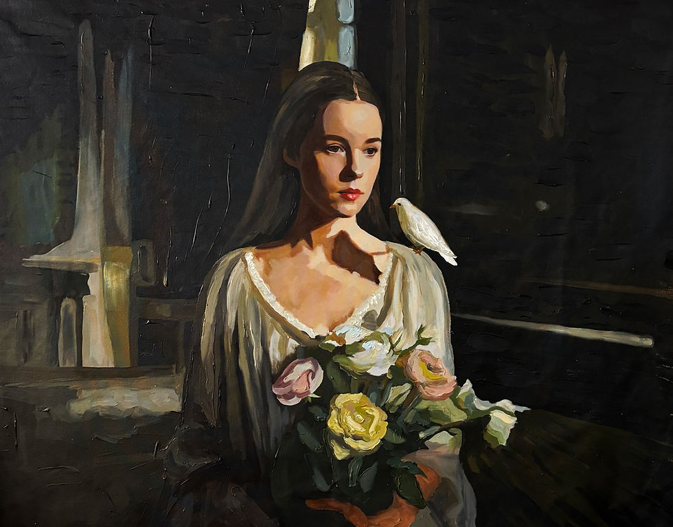 She carried the spring D NOT BUY reserved for Ida Original Painting