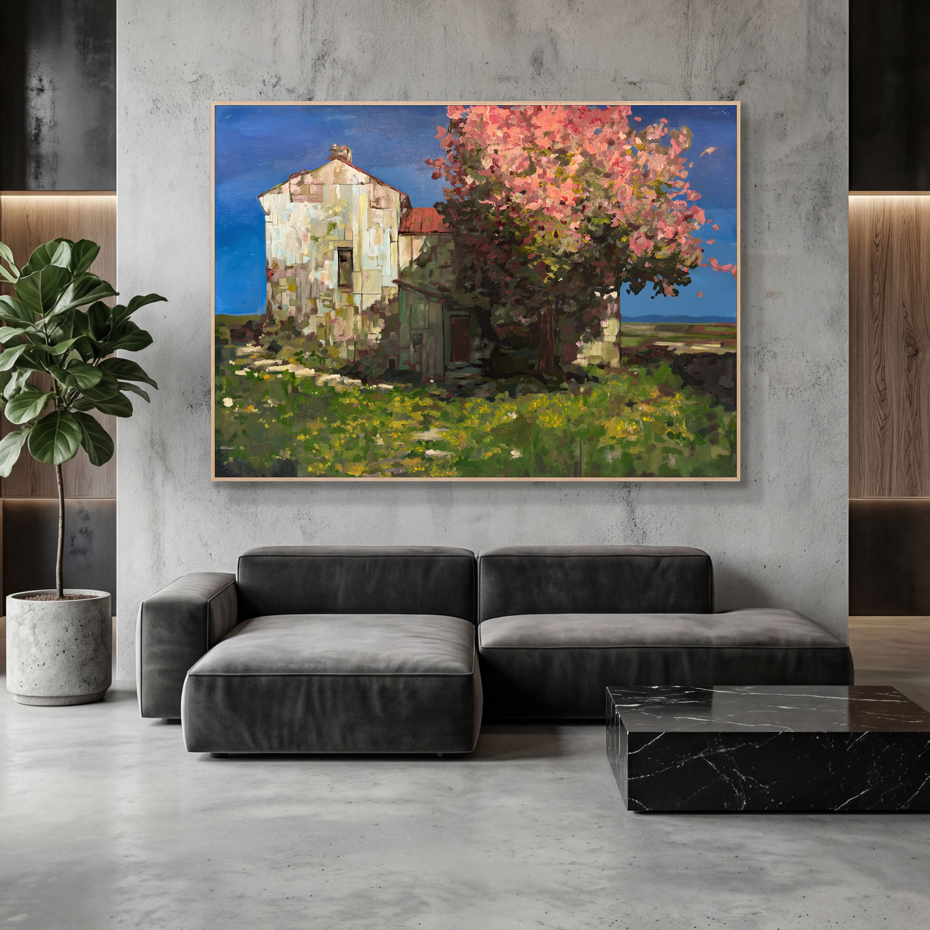 Contrast in Bloom - CONTEMPORARY Painting - Not Eligible for Promo Cod