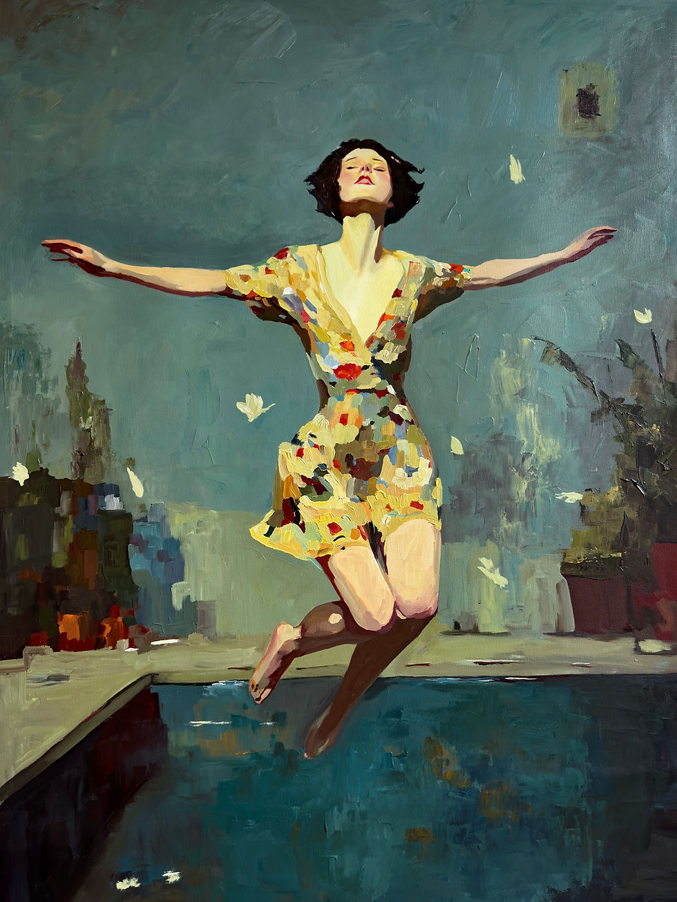 Thumbnail: Graceful Splash - Original Painting
