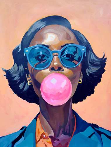 Bubble gum babe Print Limited Edition | Rebecca Aldernet