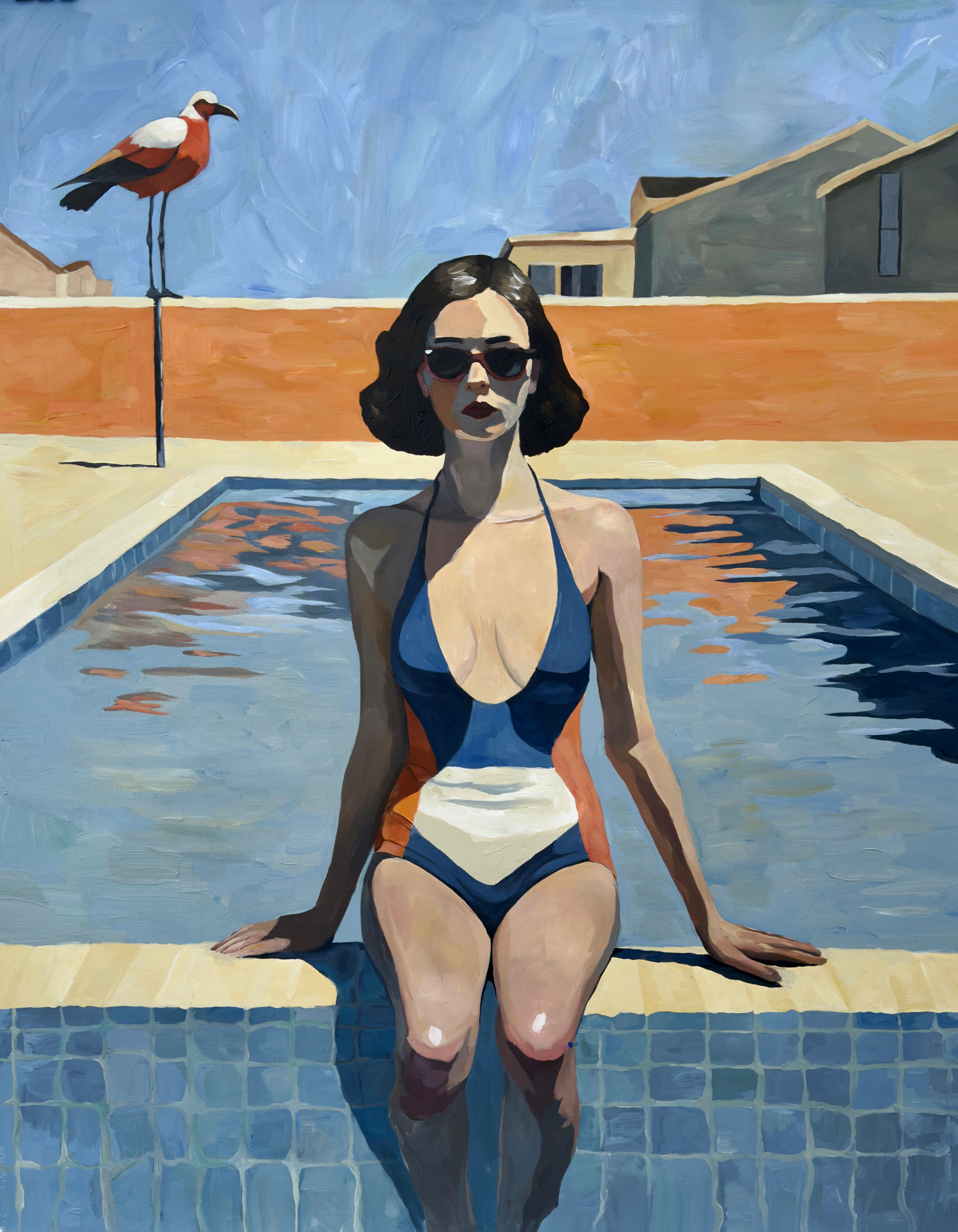 Poolside mood Canvas Print
