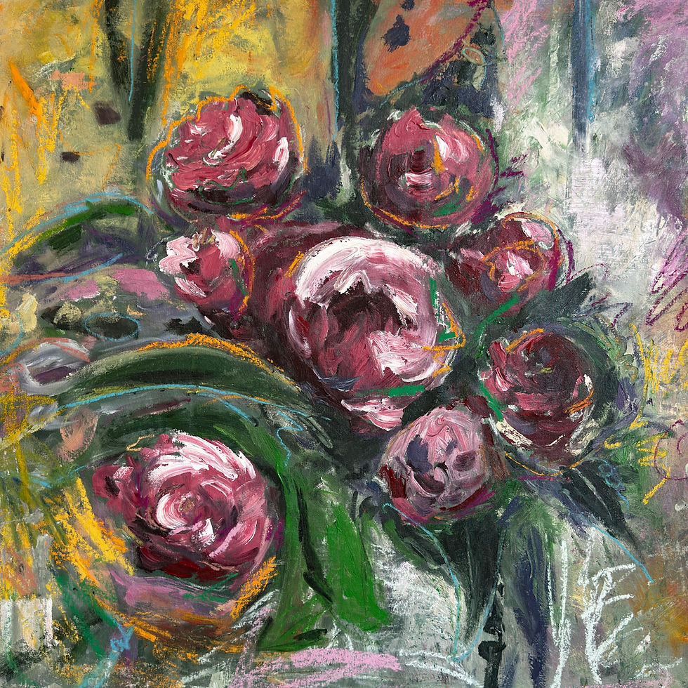 Thumbnail: Melting Blooms - UNFRAMED CONTEMPORARY Original Painting