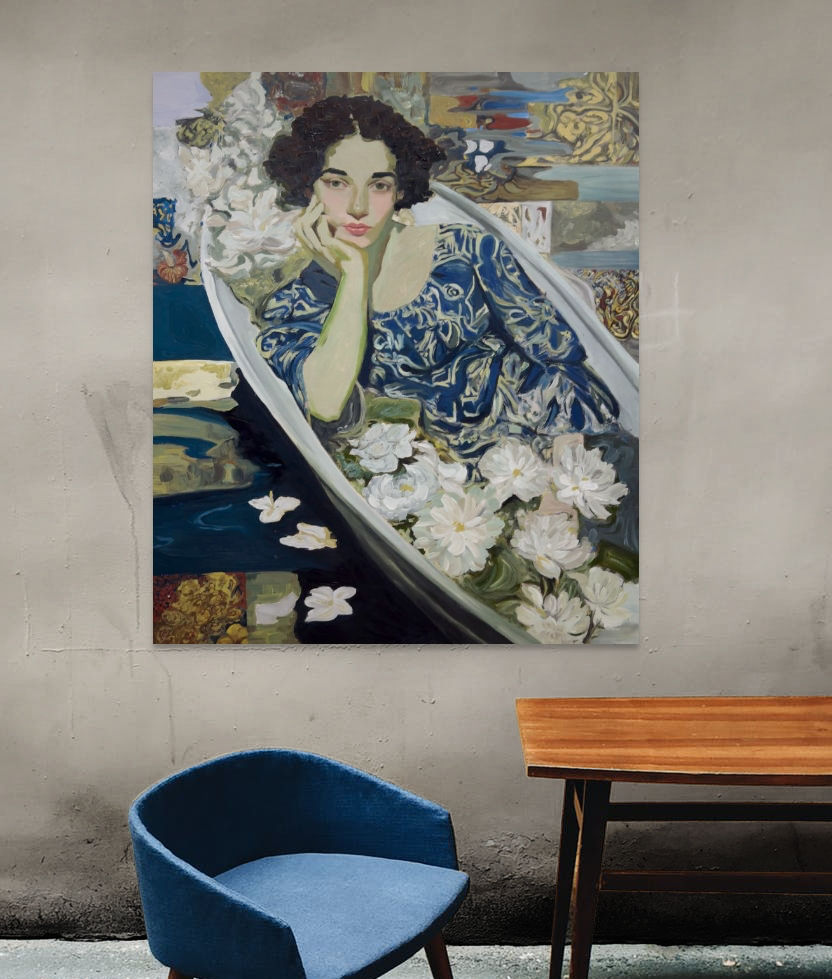 Thumbnail: Drenched in blossoms Canvas Print