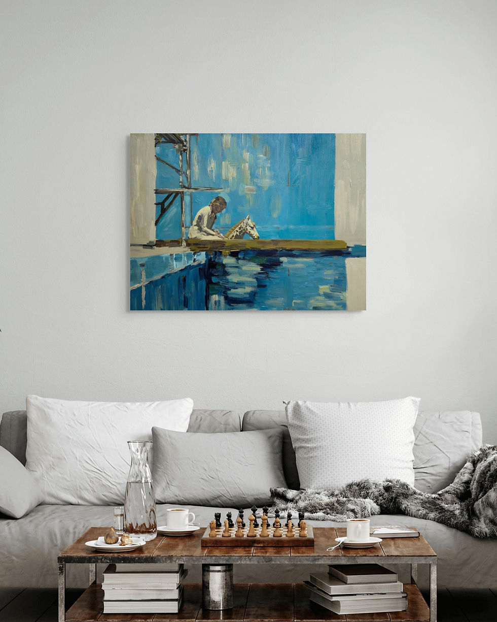 Thumbnail: Quiet Giraffe Canvas Print