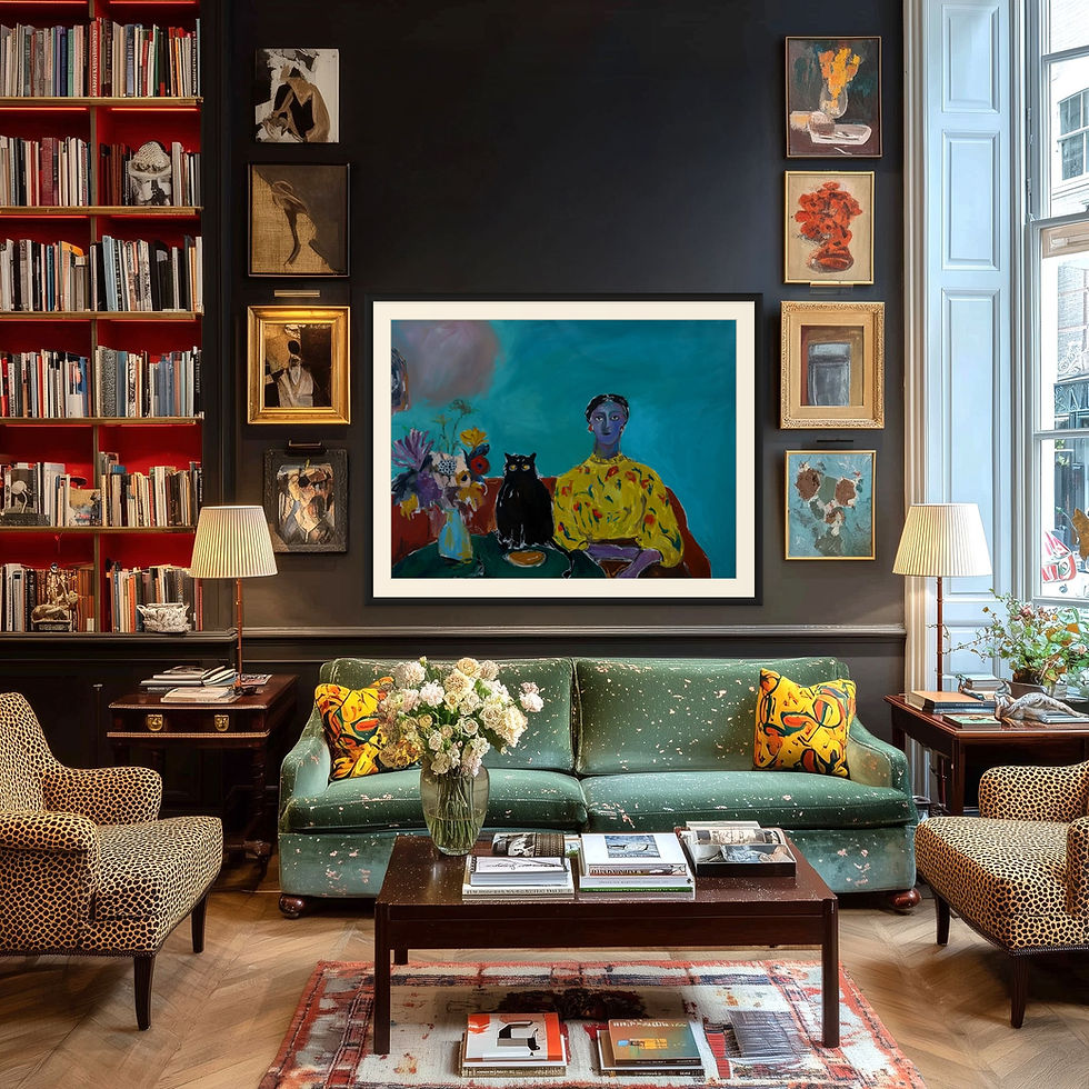 Thumbnail: Watchful cat -  Limited edition print
