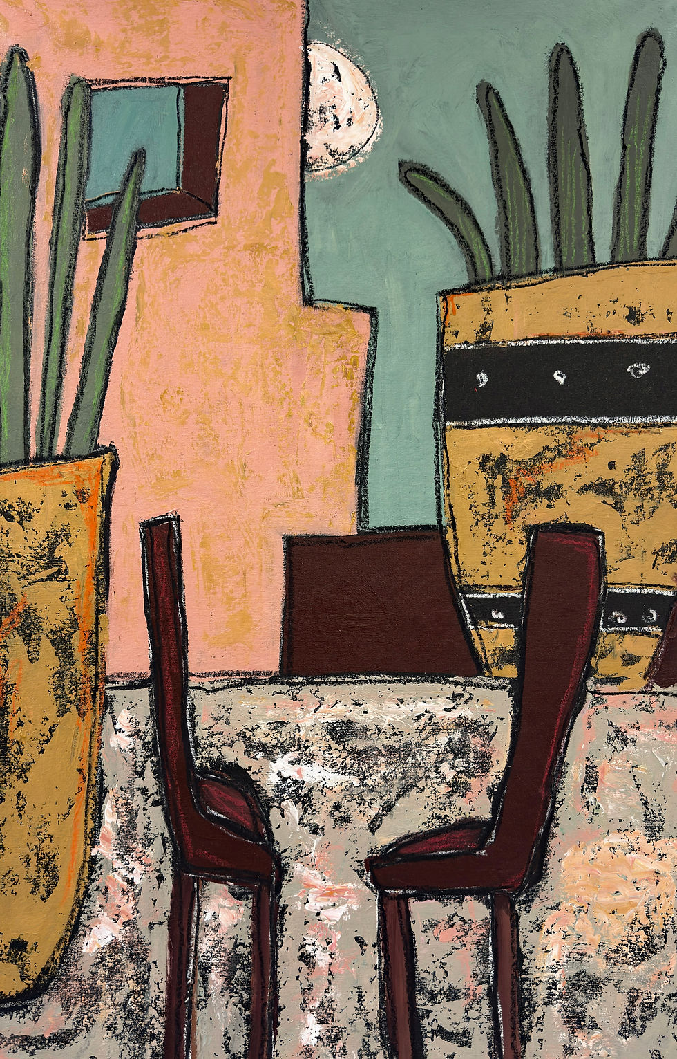 Thumbnail: Two Can Dine - UNFRAMED CONTEMPORARY Original Painting