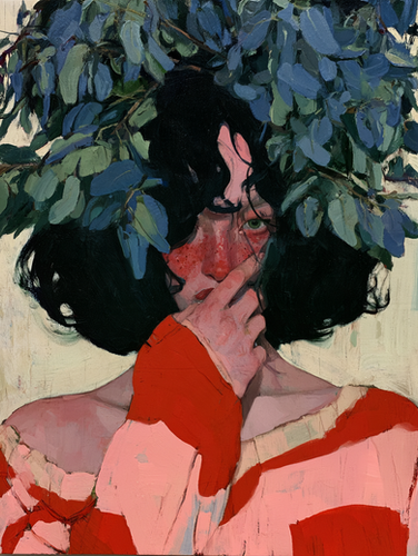 Prinmt Paper Under Blue Leaves - Paper Print | Rebecca Aldernet