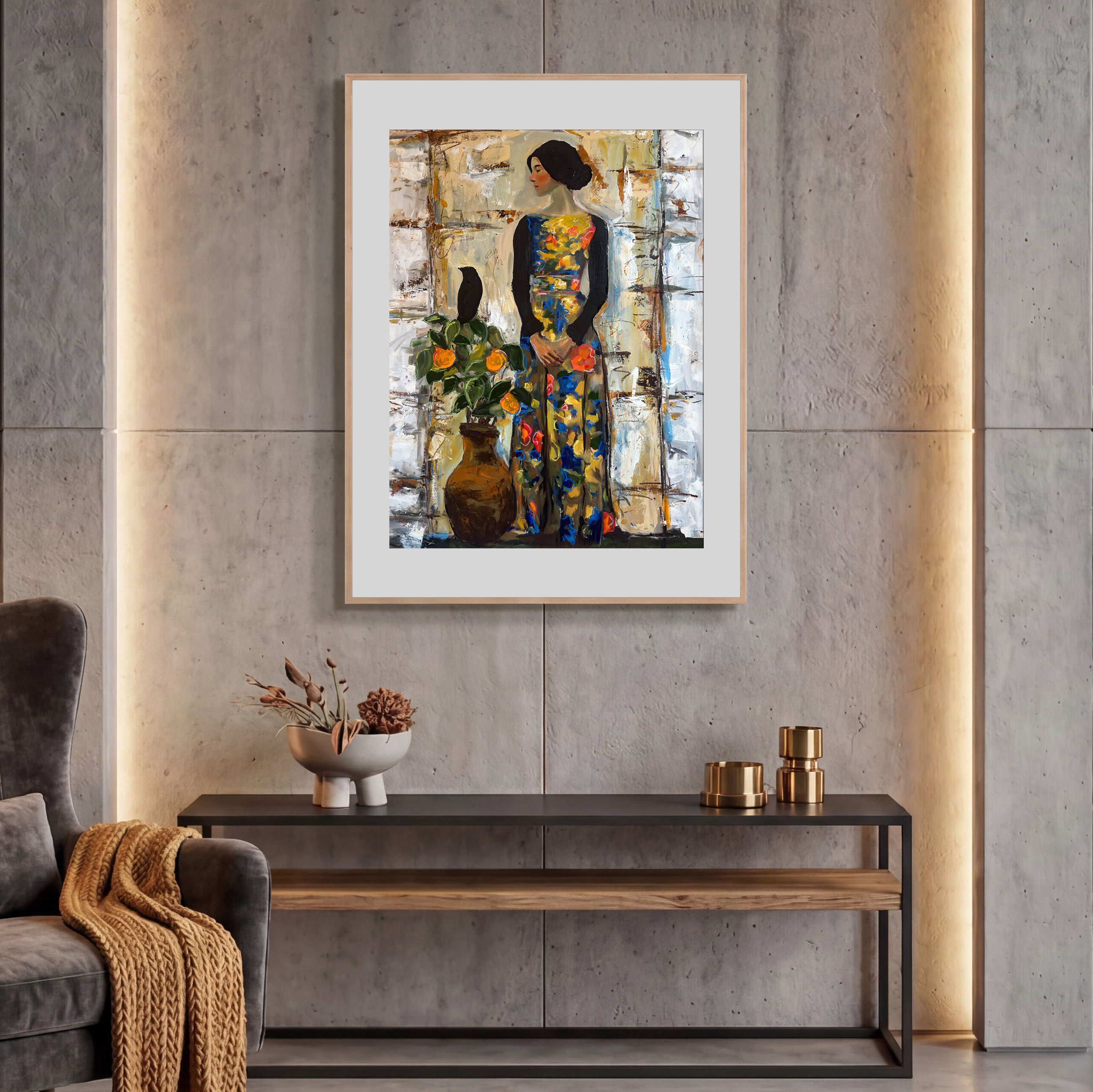 Mary in Gold - Paper Print
