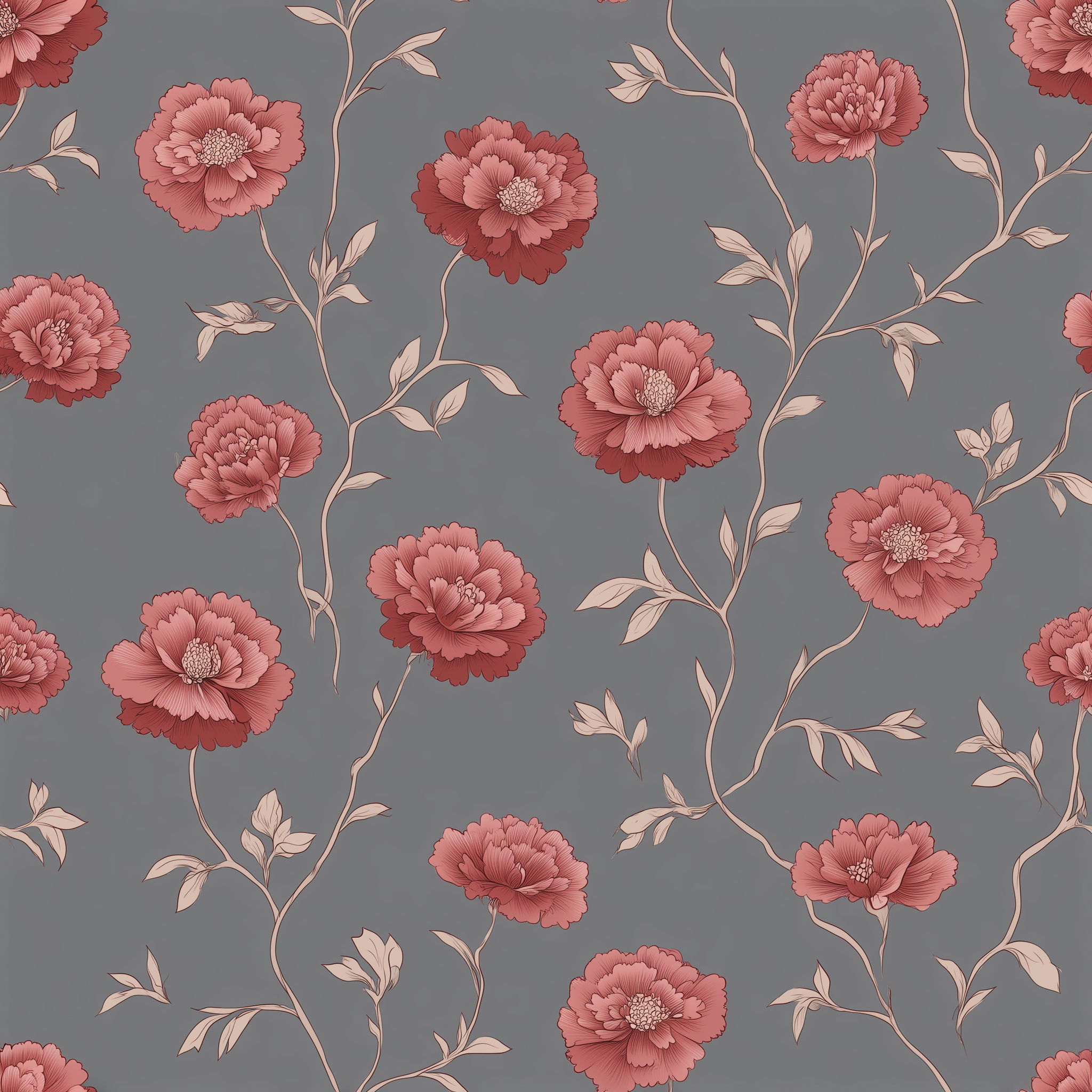 Red on Grey