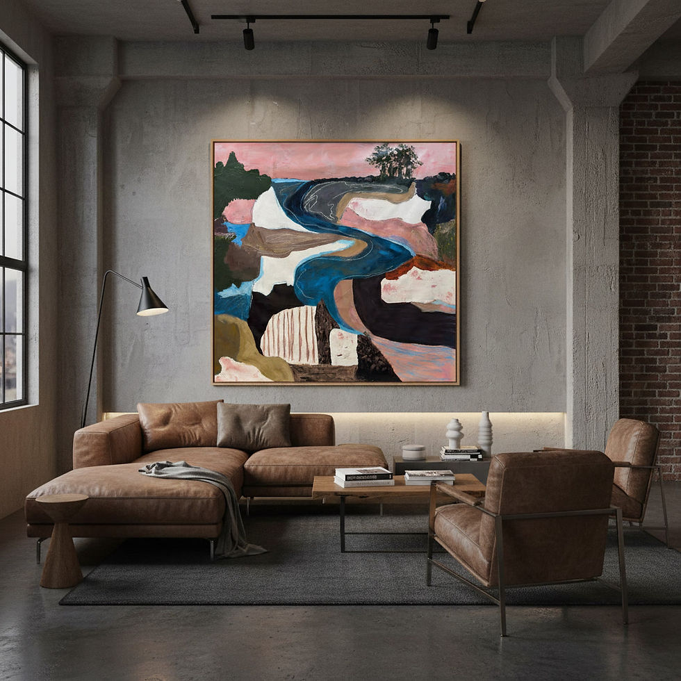 Thumbnail: A River to Remember - UNFRAMED CONTEMPORARY Painting
