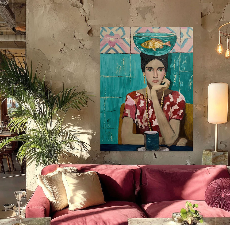 Thumbnail: What she carries  - Canvas print