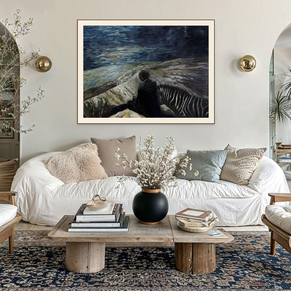 Thumbnail: The zebra and the wanderer  - Limited Edition Print