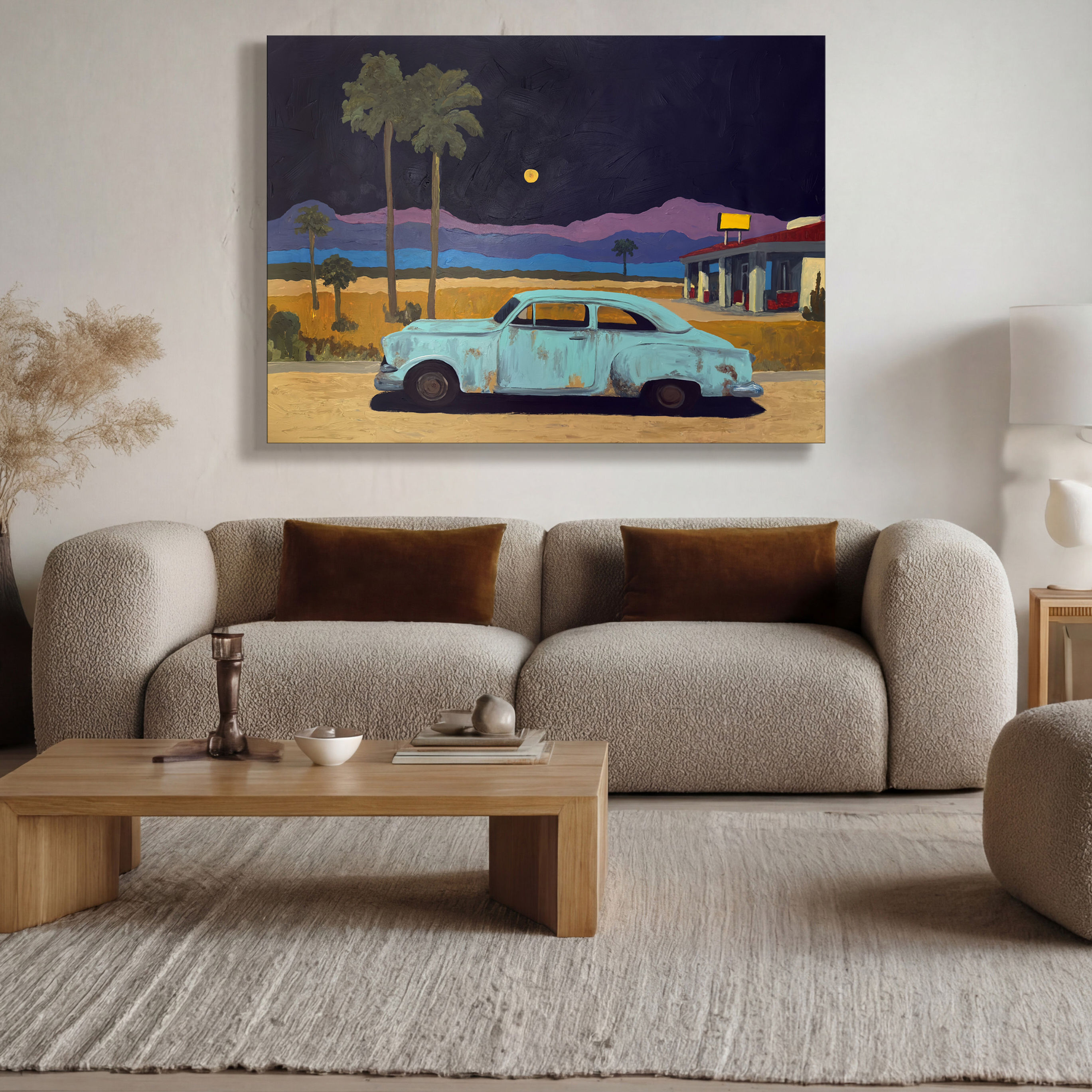 Oldtimer Teal - Canvas Print