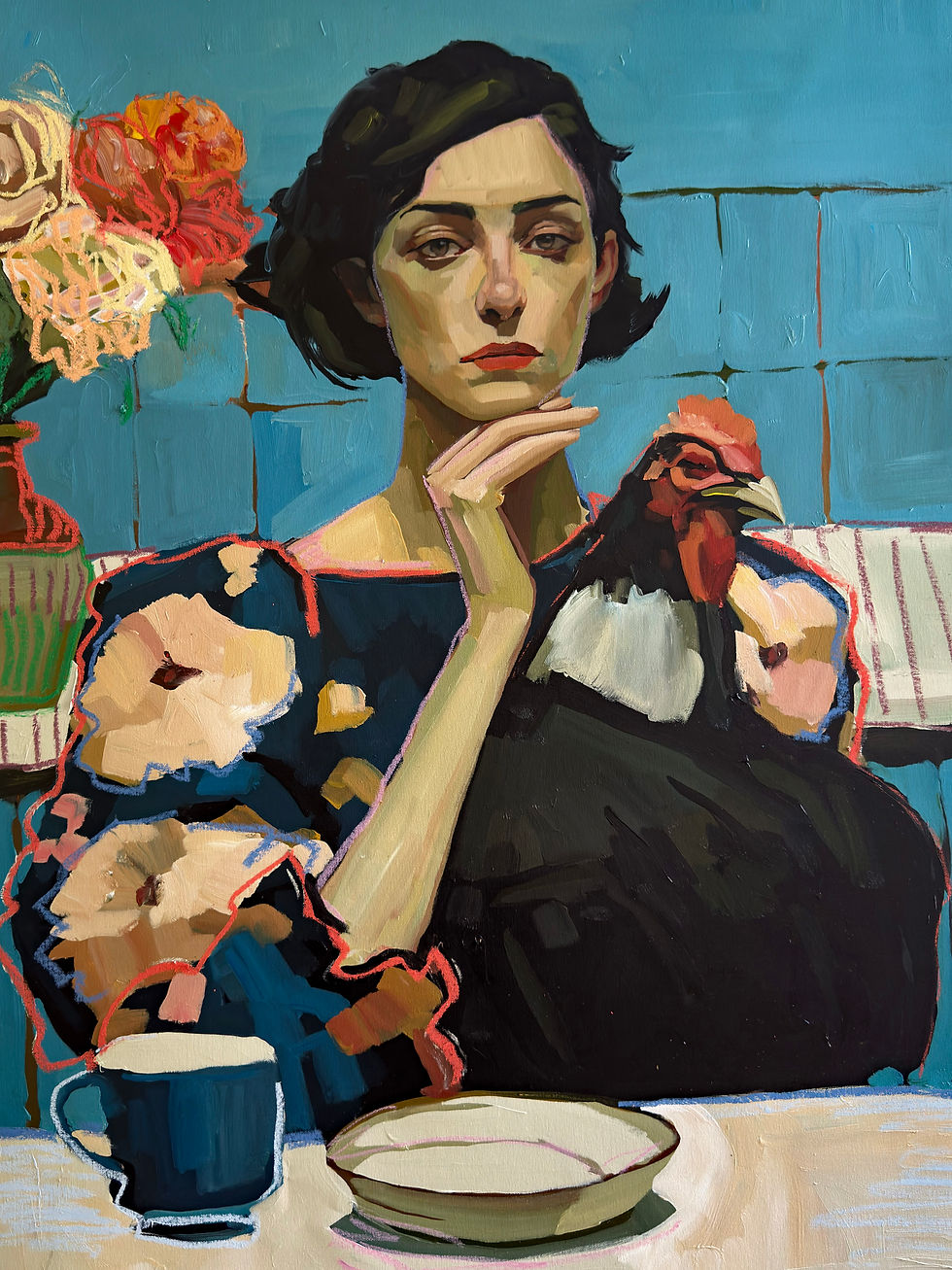 Thumbnail: Rooster Vigil - Original Painting