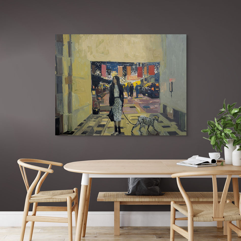 Thumbnail: Night market  Canvas Print