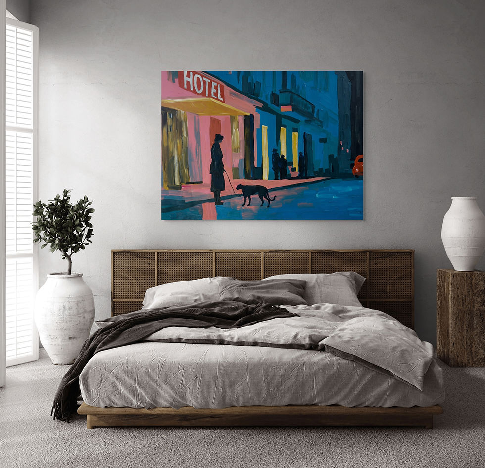 Thumbnail: Hotel district  Canvas Print