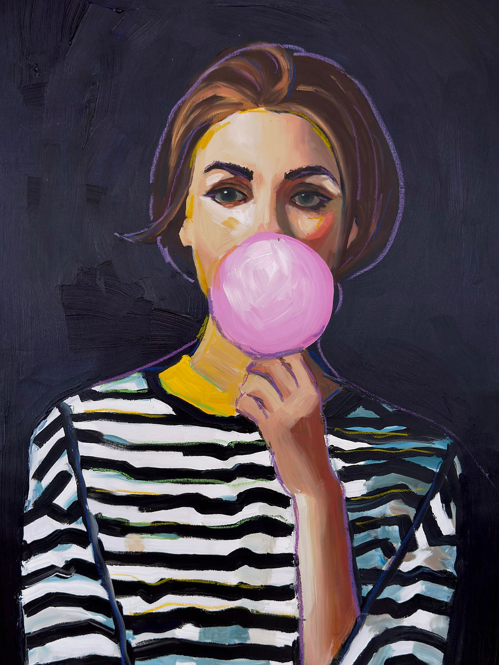 Thumbnail: Striped Sphere - Original Painting