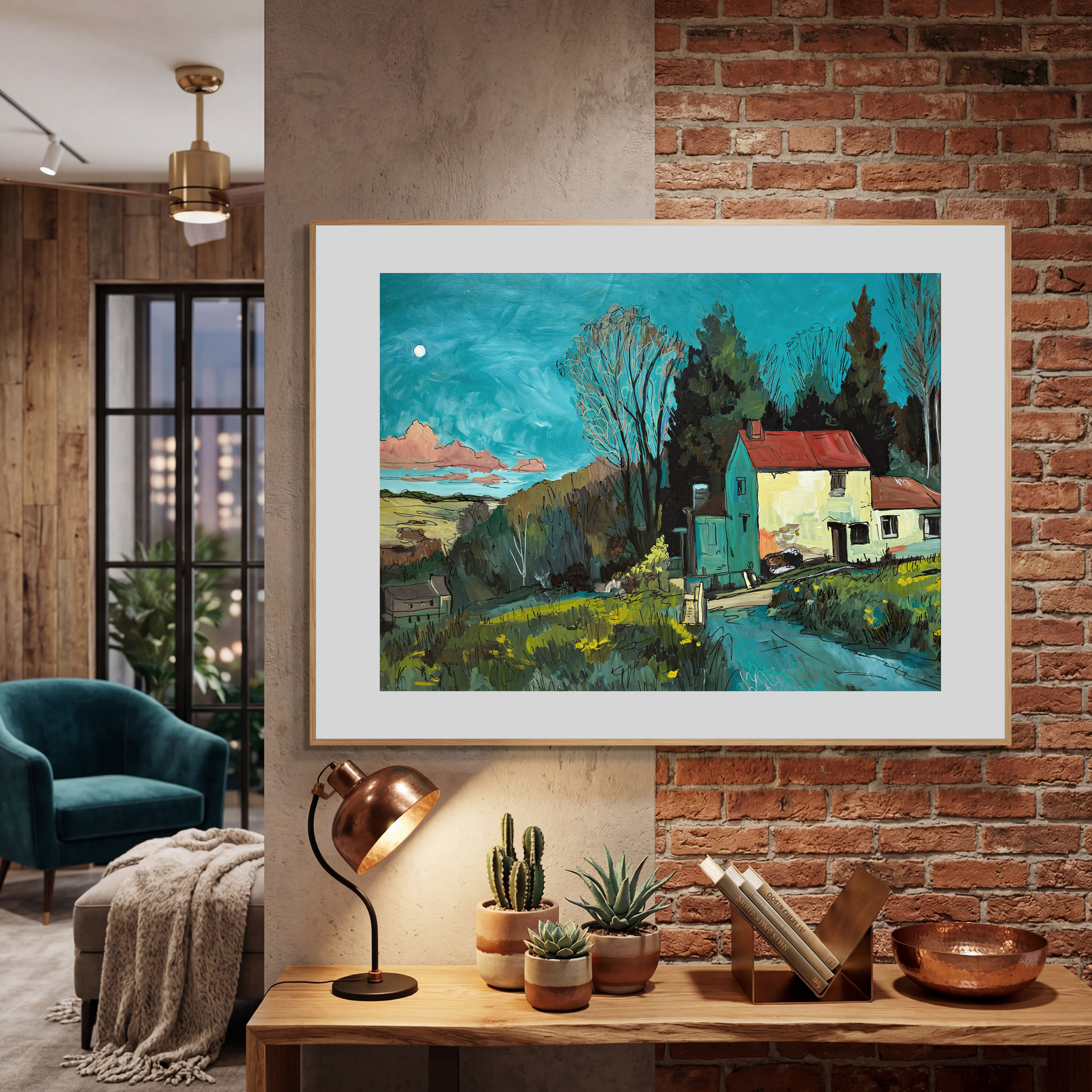 Country Farmhouse - Paper Print