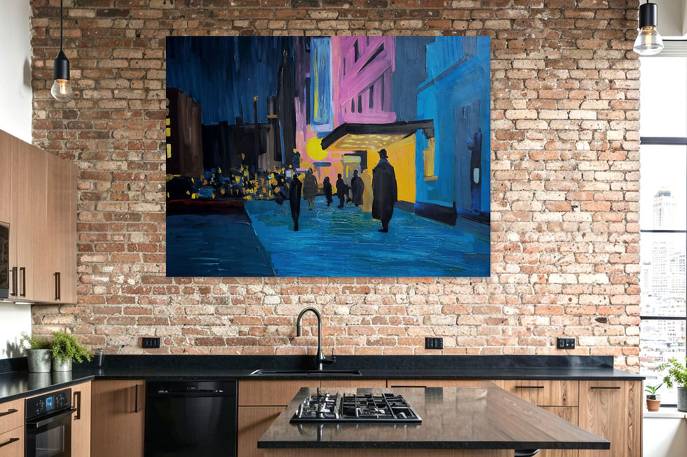 Thumbnail: Night run  - Canvas print
