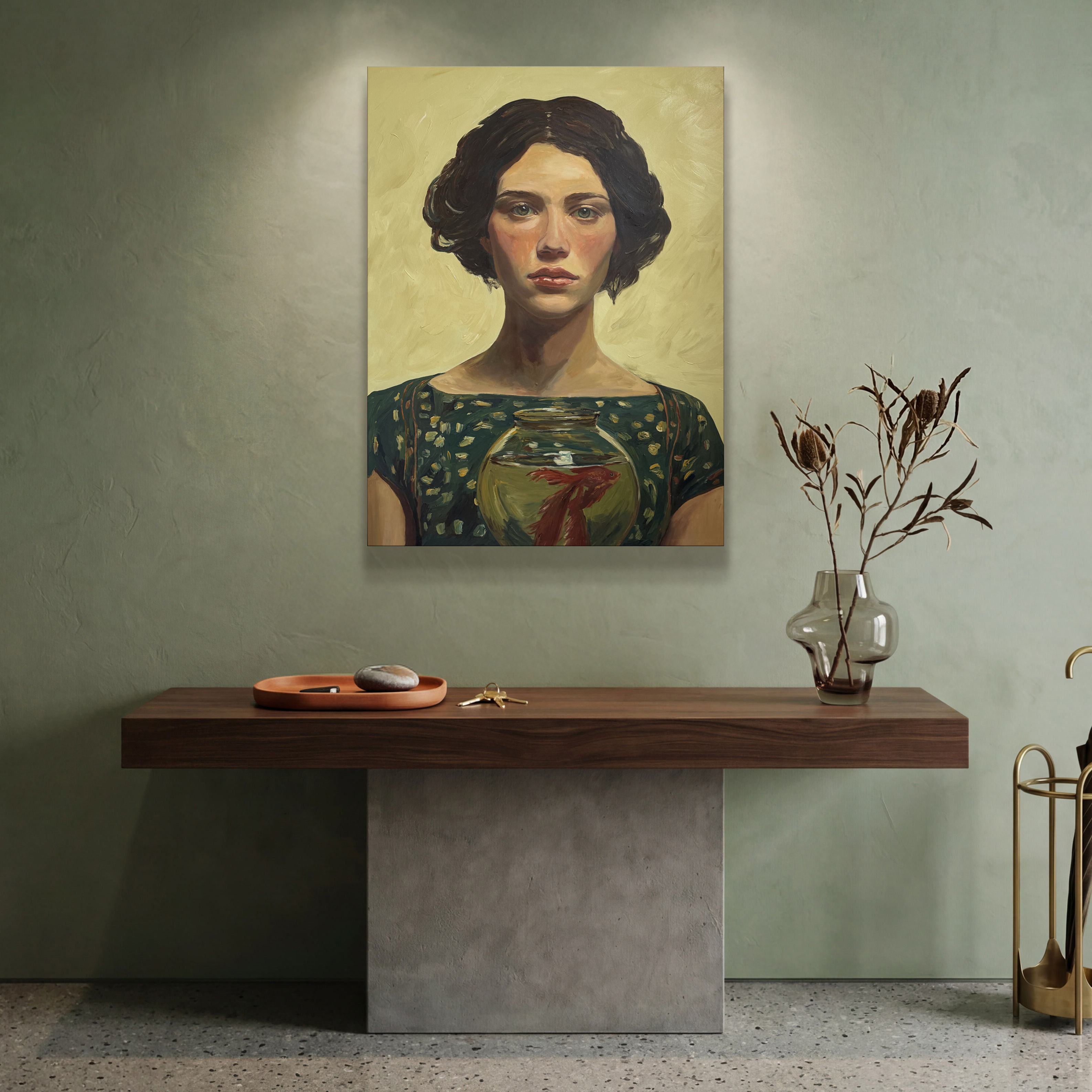 Solitary Swim - Canvas Print