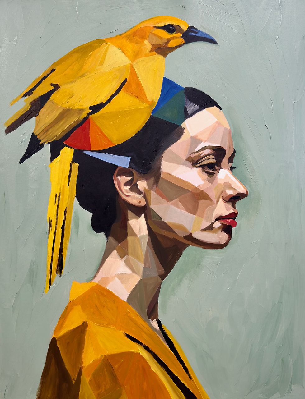 Above her Original Painting