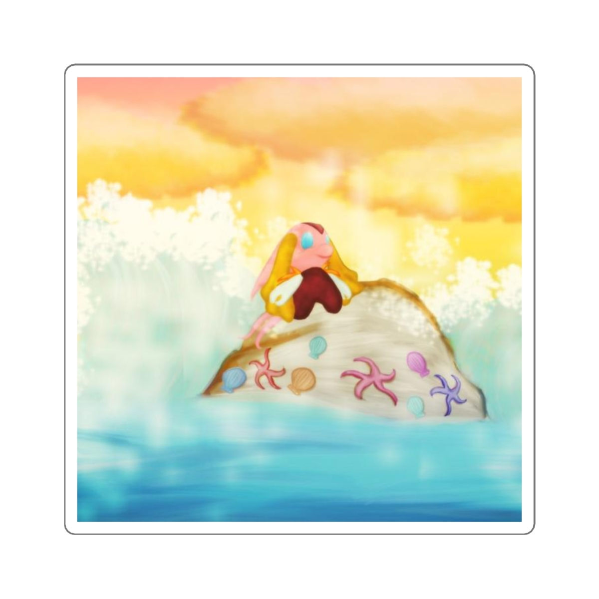 CANCER Square Sticker