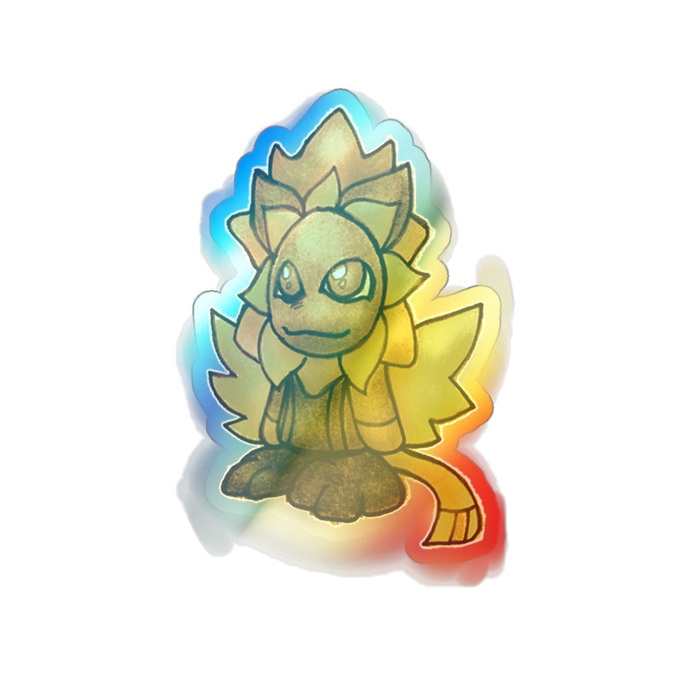 LEO Gold Holographic Sticker