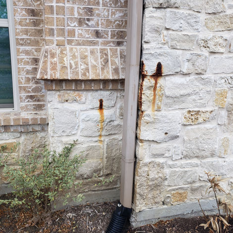 Rust Stains on Stones, Stone Repair, Mortar Repair, Discolored Stone Repair