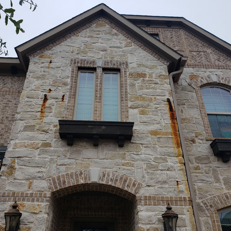 Rust Stains on Stones, Stone Repair, Mortar Repair, Discolored Stone Repair