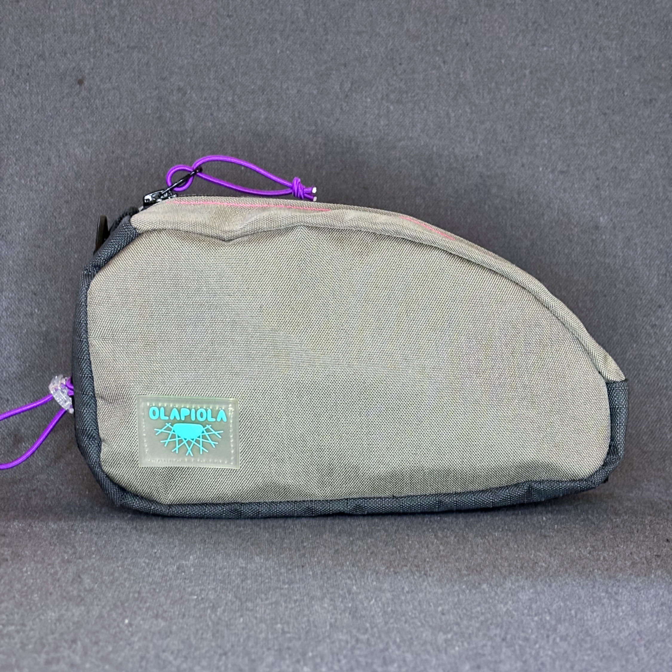 TOTA 1L bolsa para quadro de bicicleta top tube - cinza