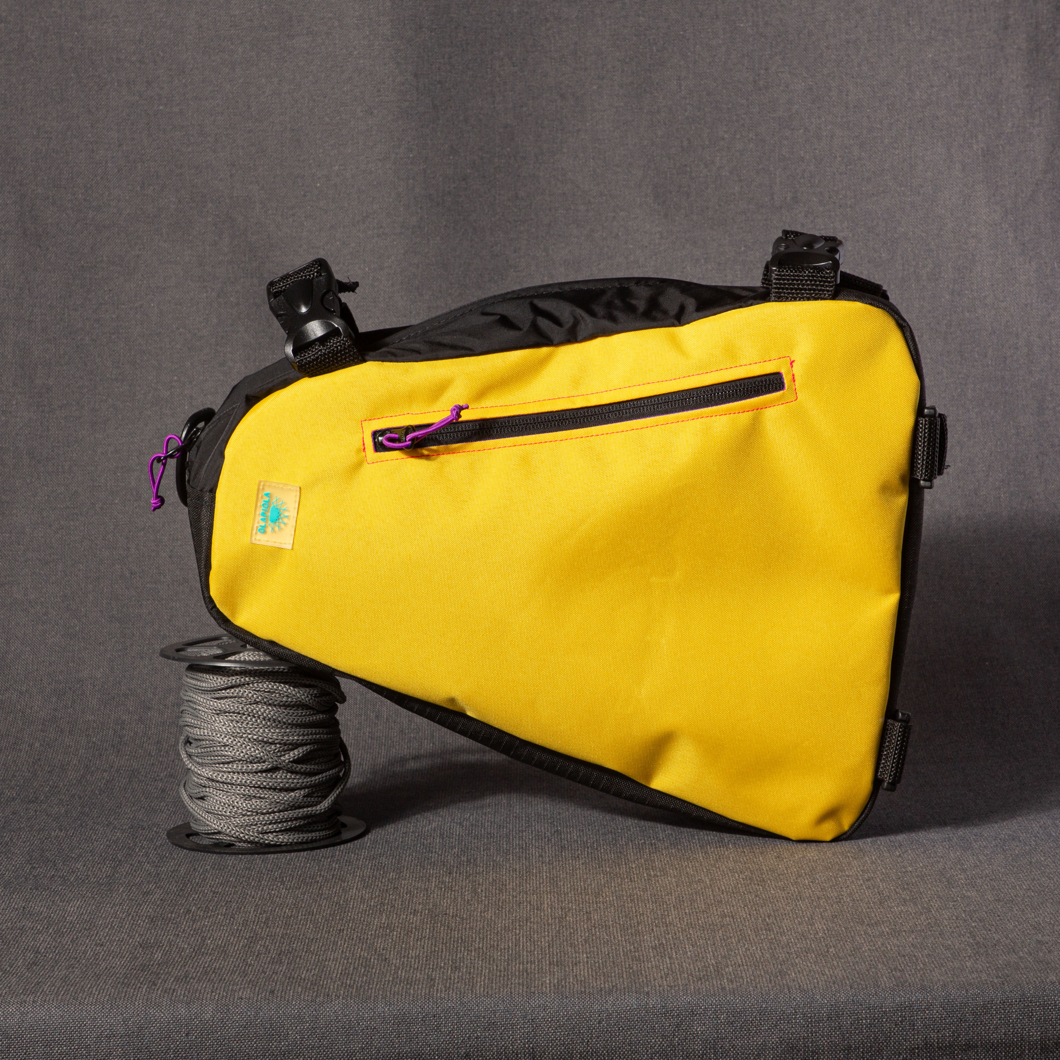 frame bag bolsa de quadro de bicicleta amarela