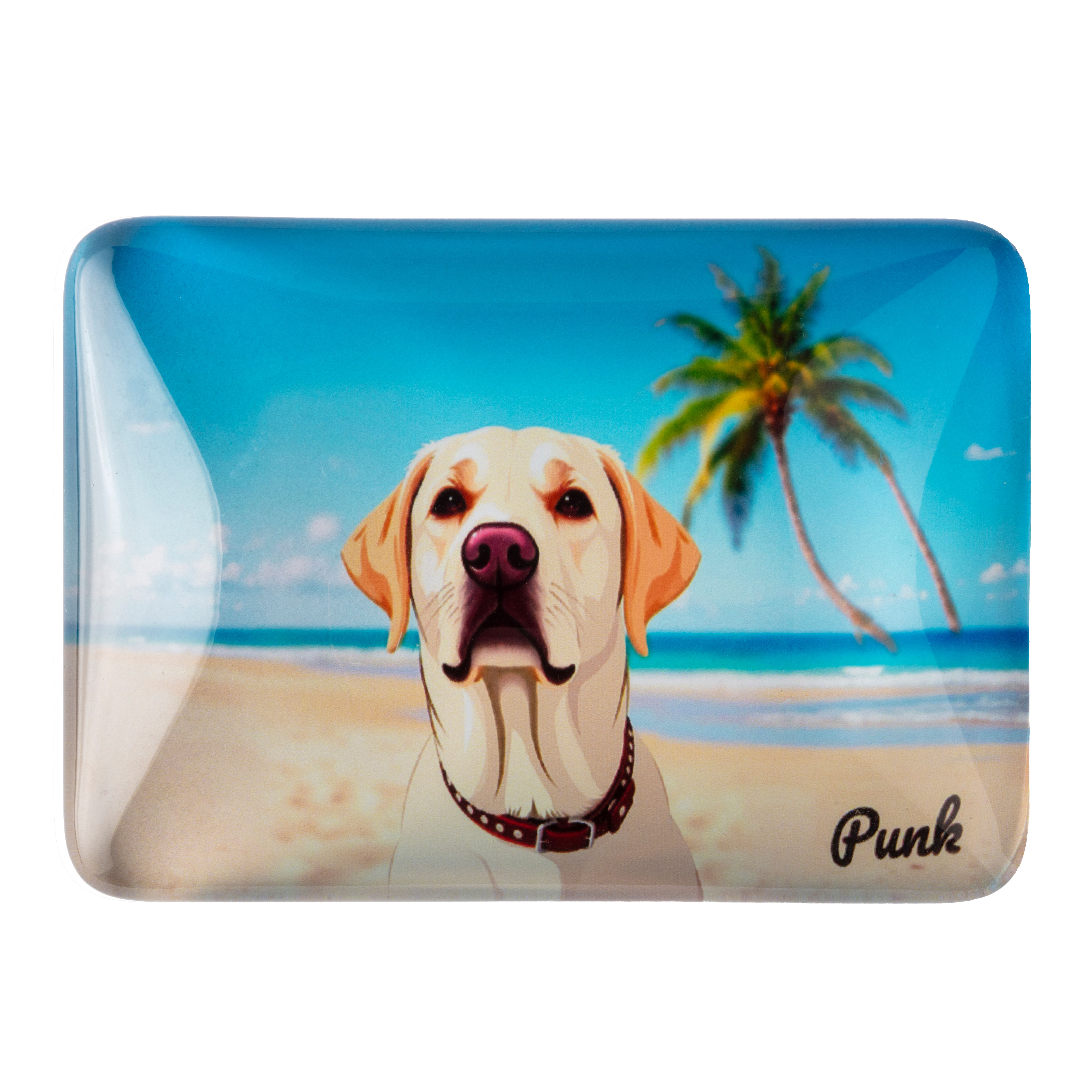 Crystal Glass Labrador Retriever Fridge Magnet