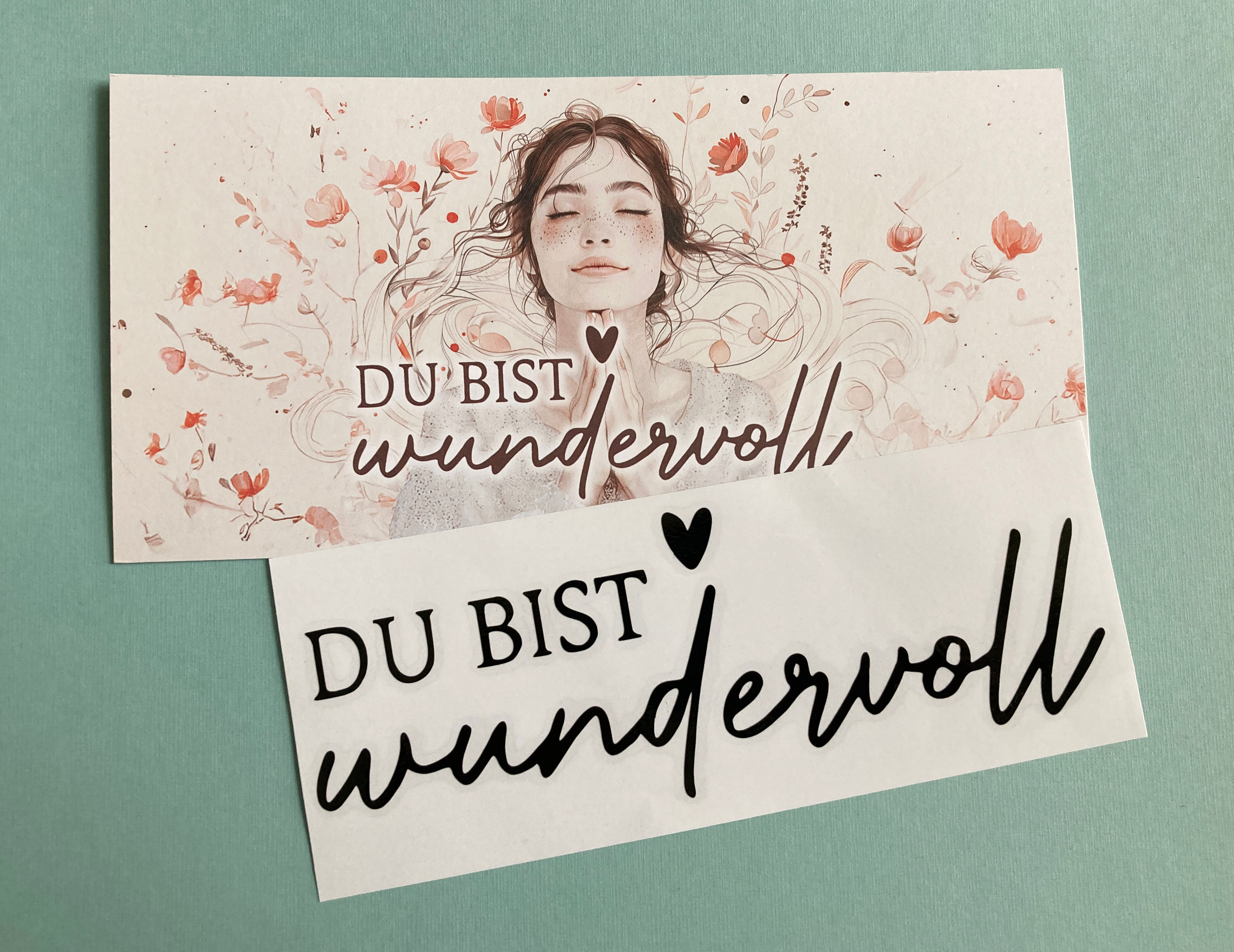 Geplotteter Aufkleber "Du bist wundervoll" schwarz